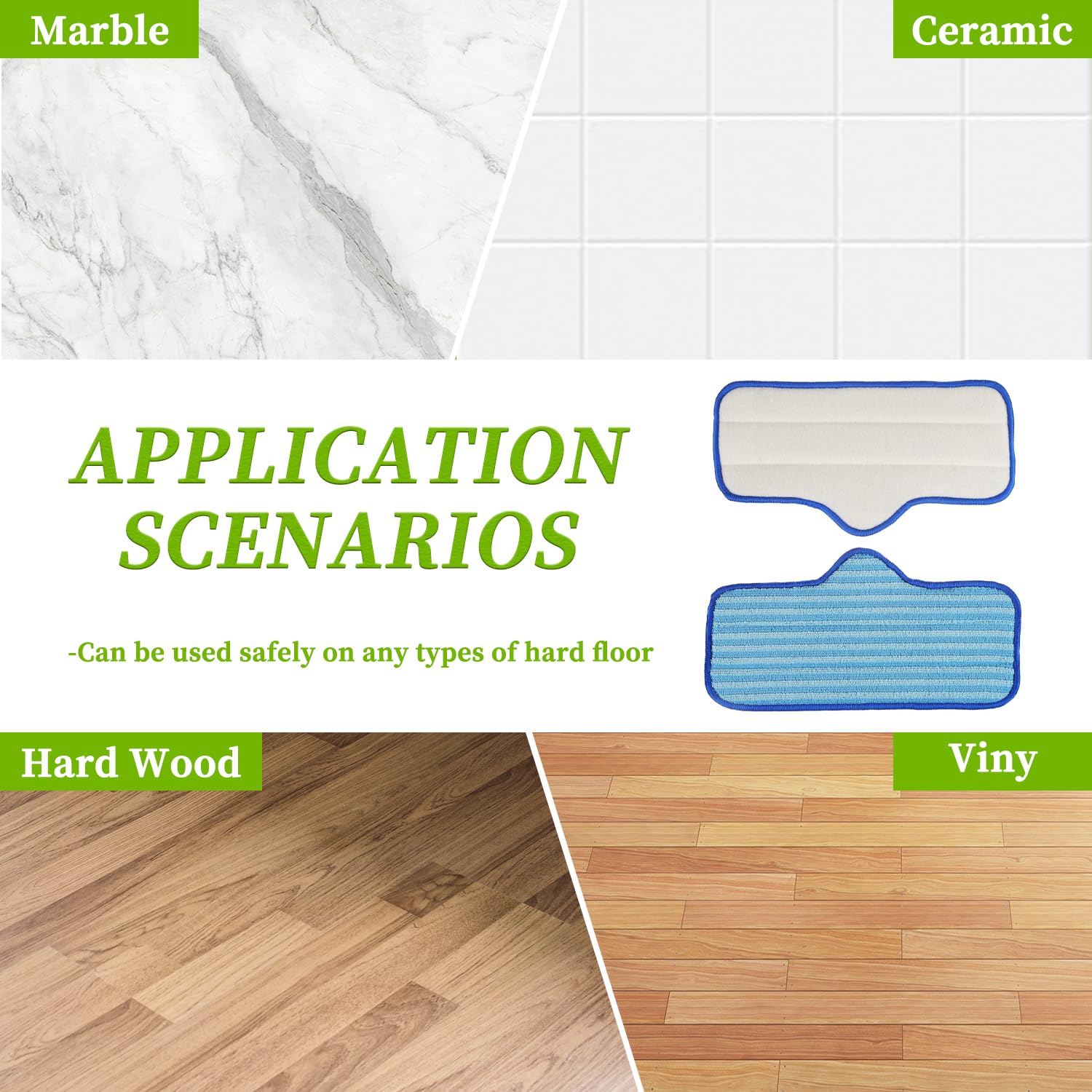 Reusable Microfiber Steam Mop Pad fit for Dupray Neat Steam Cleaner Steam Mop Cleaning Pads