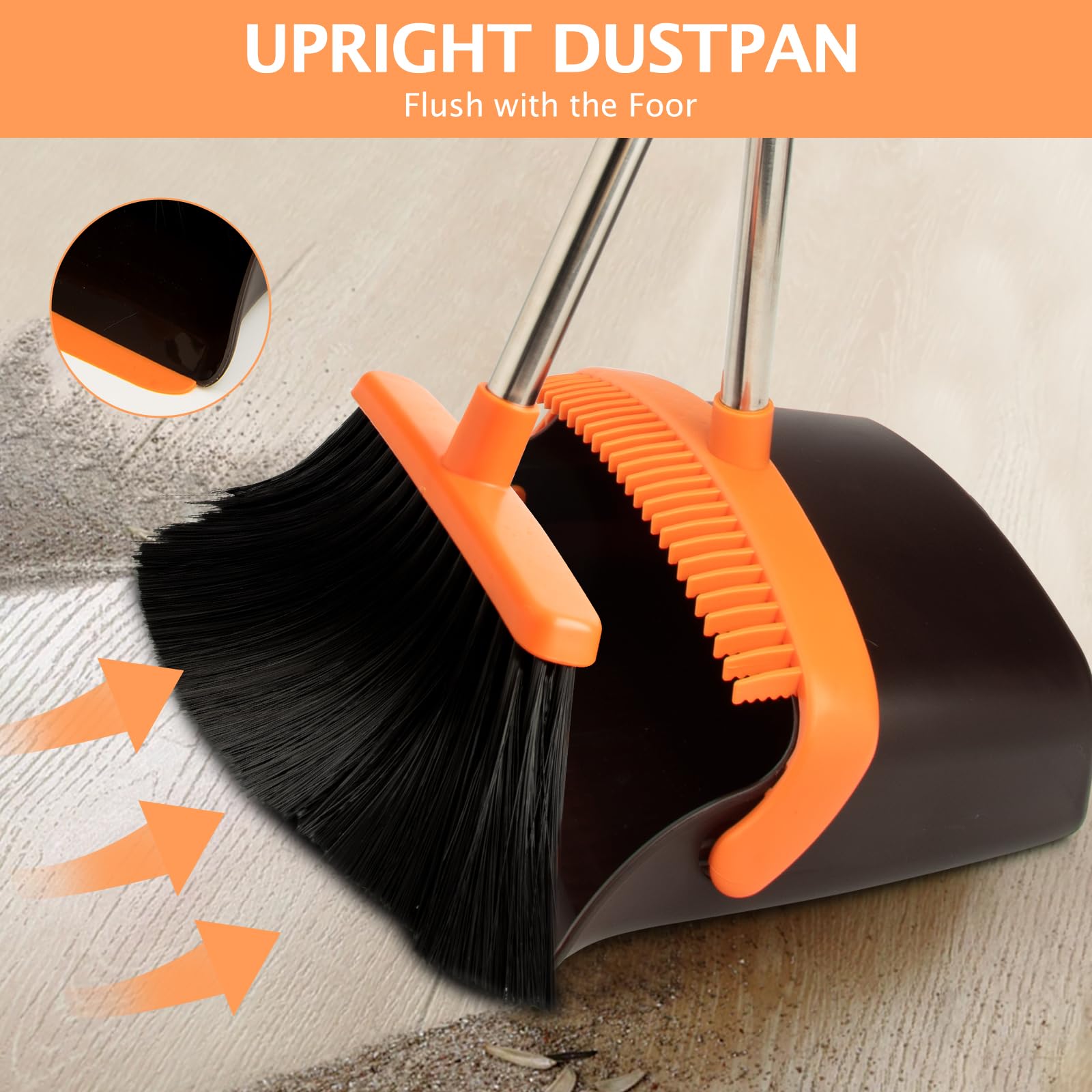 2 Pack Broom and Dustpan Combo Set (2 Count)