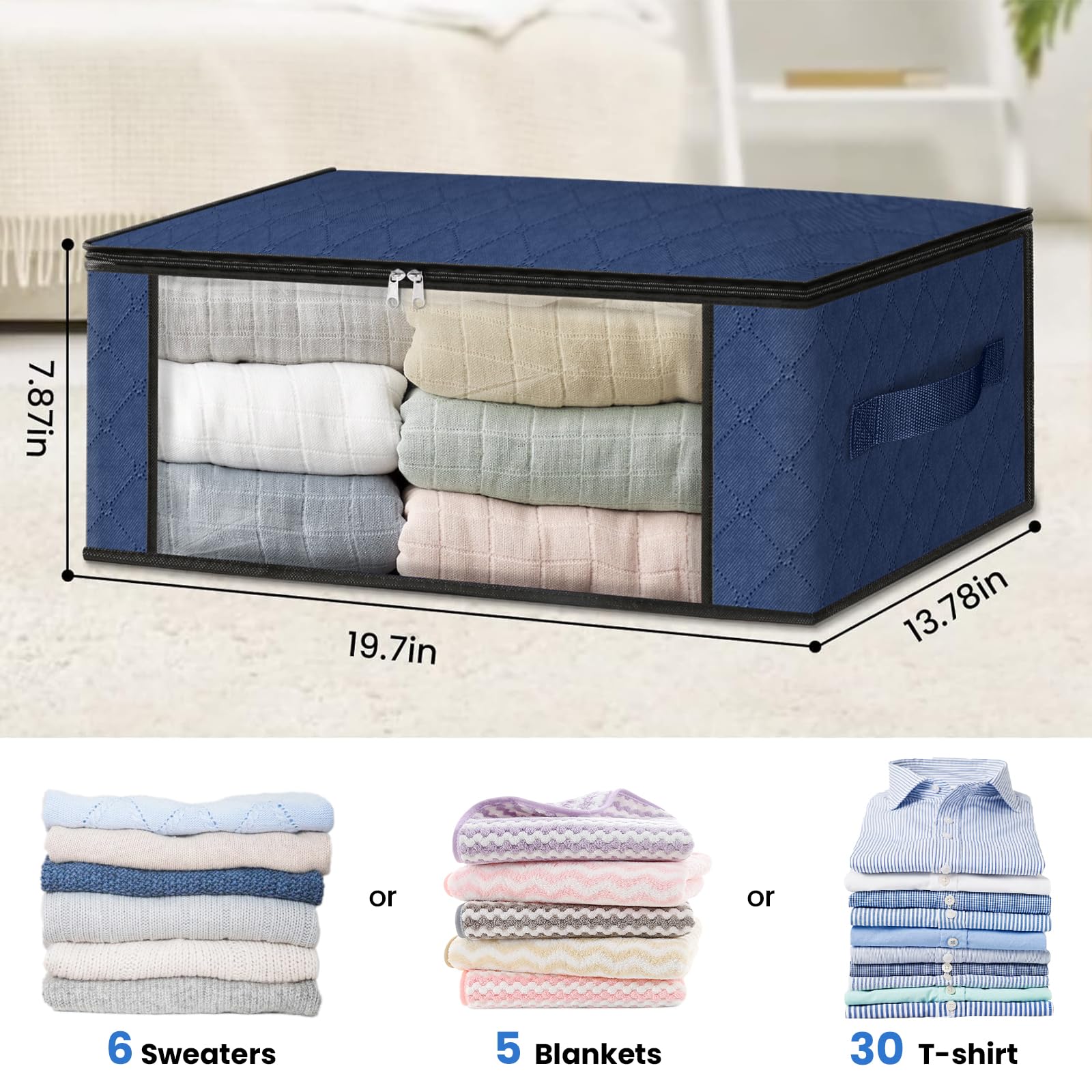 8 Pack Clothes Organizer Storage Bags (8 Count)