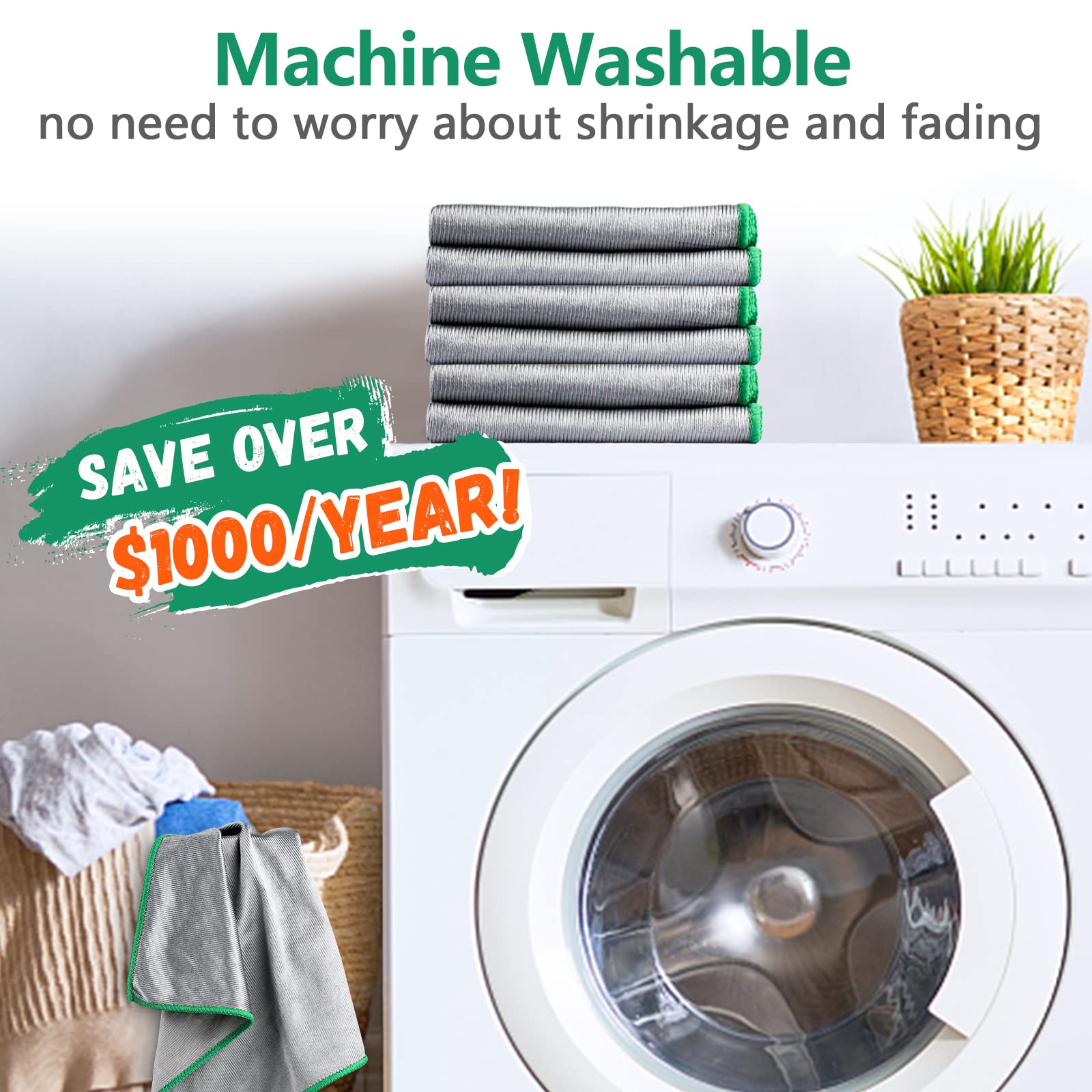 Glass Polishing Streak Free Miracle Cleaning Cloth (6 Count)