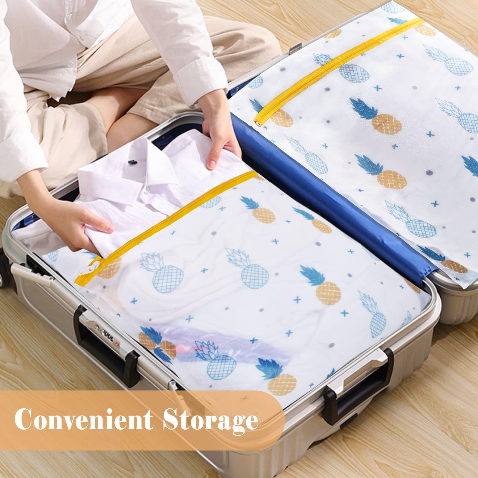 Mesh Zipper Laundry Bags Machine Wash (5 Count)