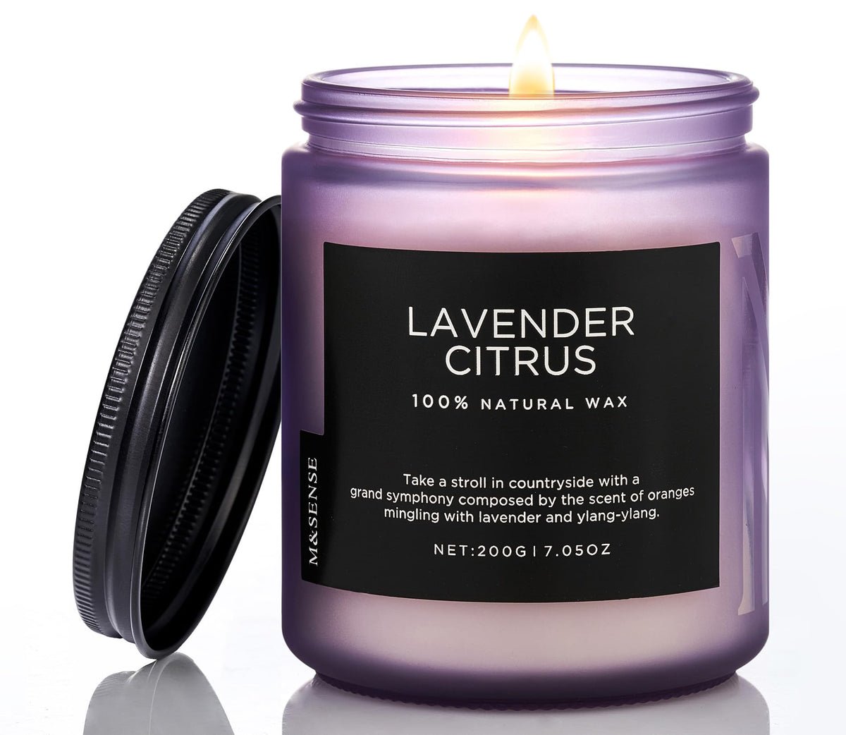 Lavender Citrus Scented Candles for Home (6 Ounce)