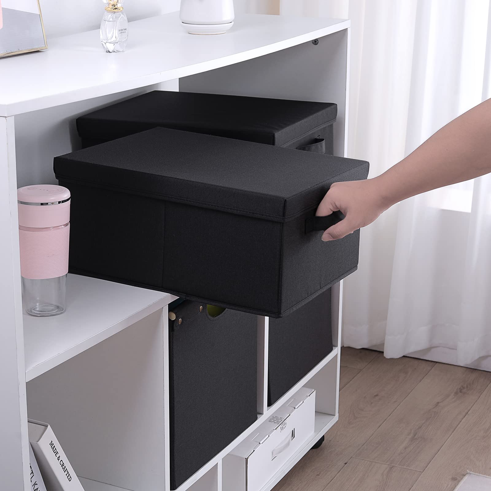 Storage Bins with Lids for Organizing (2 Count)