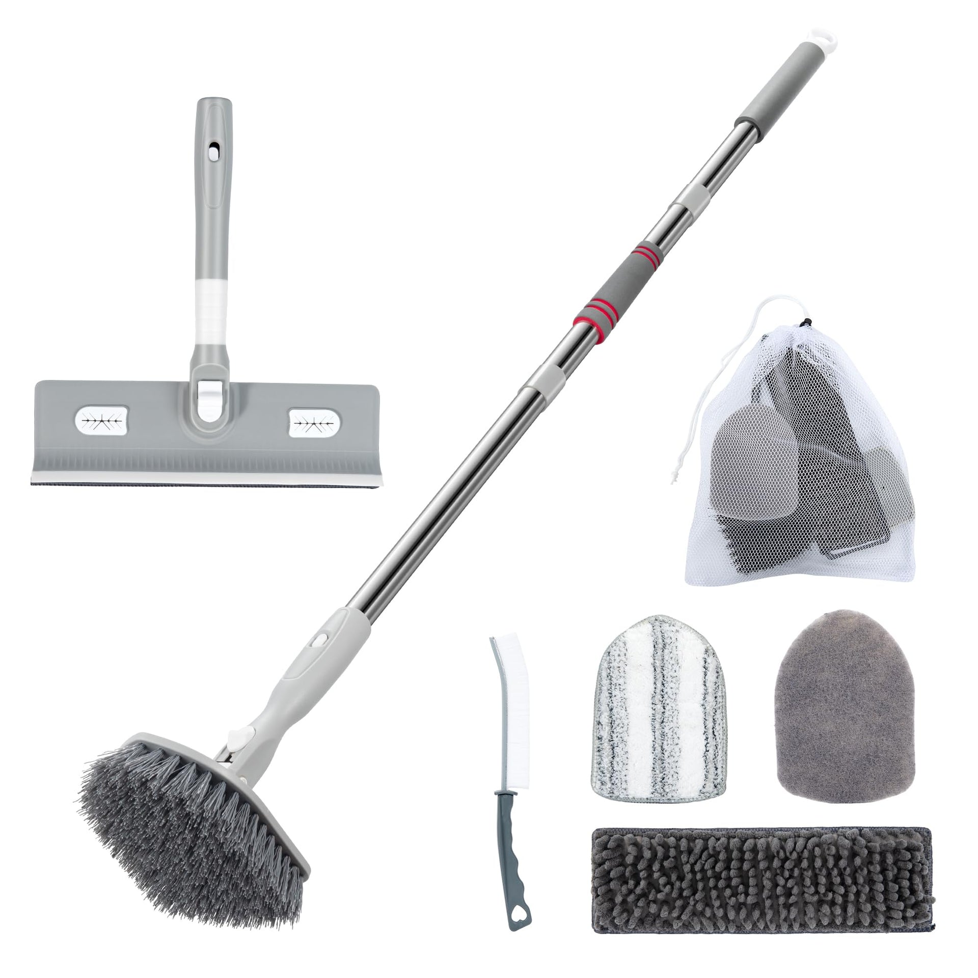Tile Tub Floor Cleaner Scrubber With Long Handle