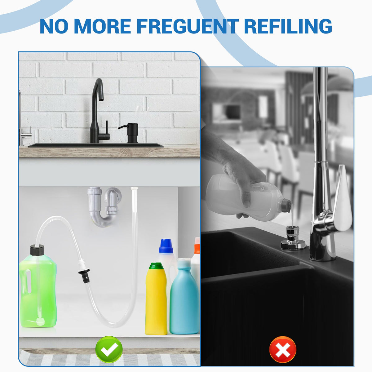 Sink Soap Dispenser Extension Tube Kit