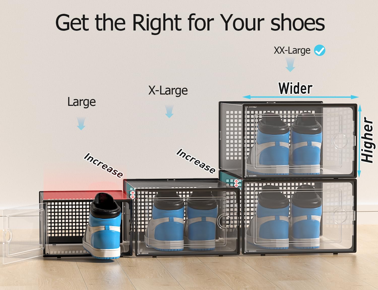 XX Large Shoe Storage Boxes 12 Pack (12 Count)