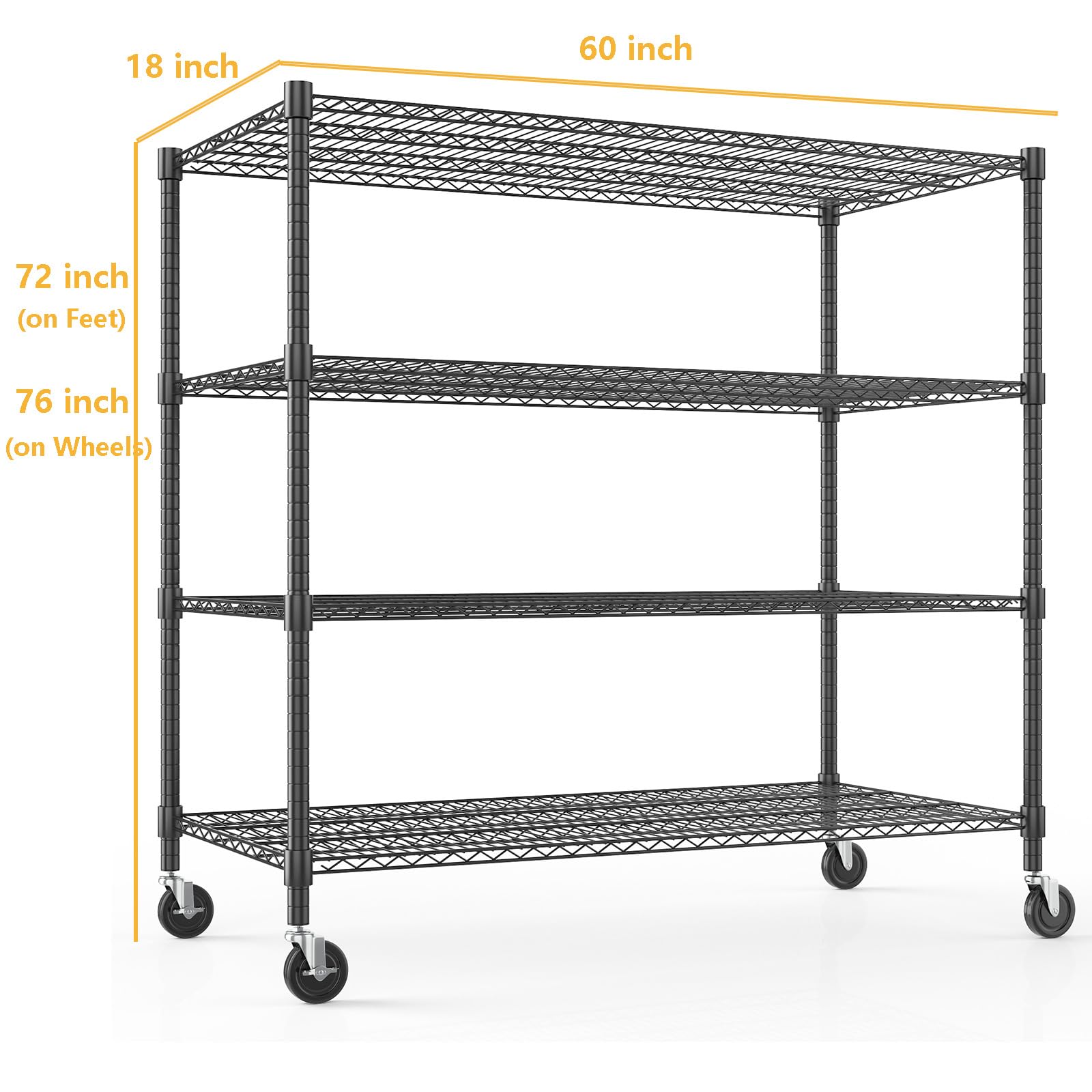 Storage Shelves with Wheels
