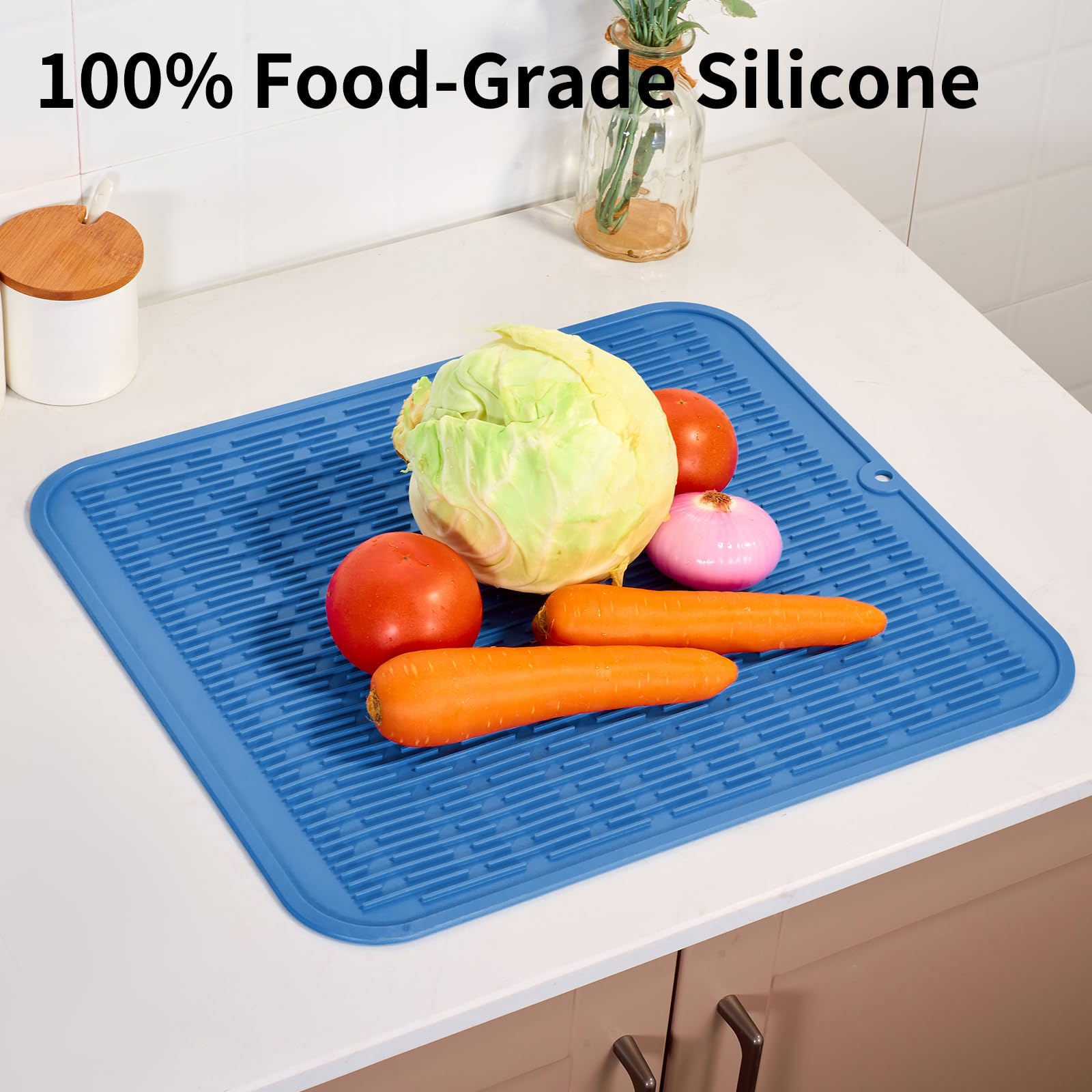 Oversized Silicone Dish Drying Mat for Kitchen