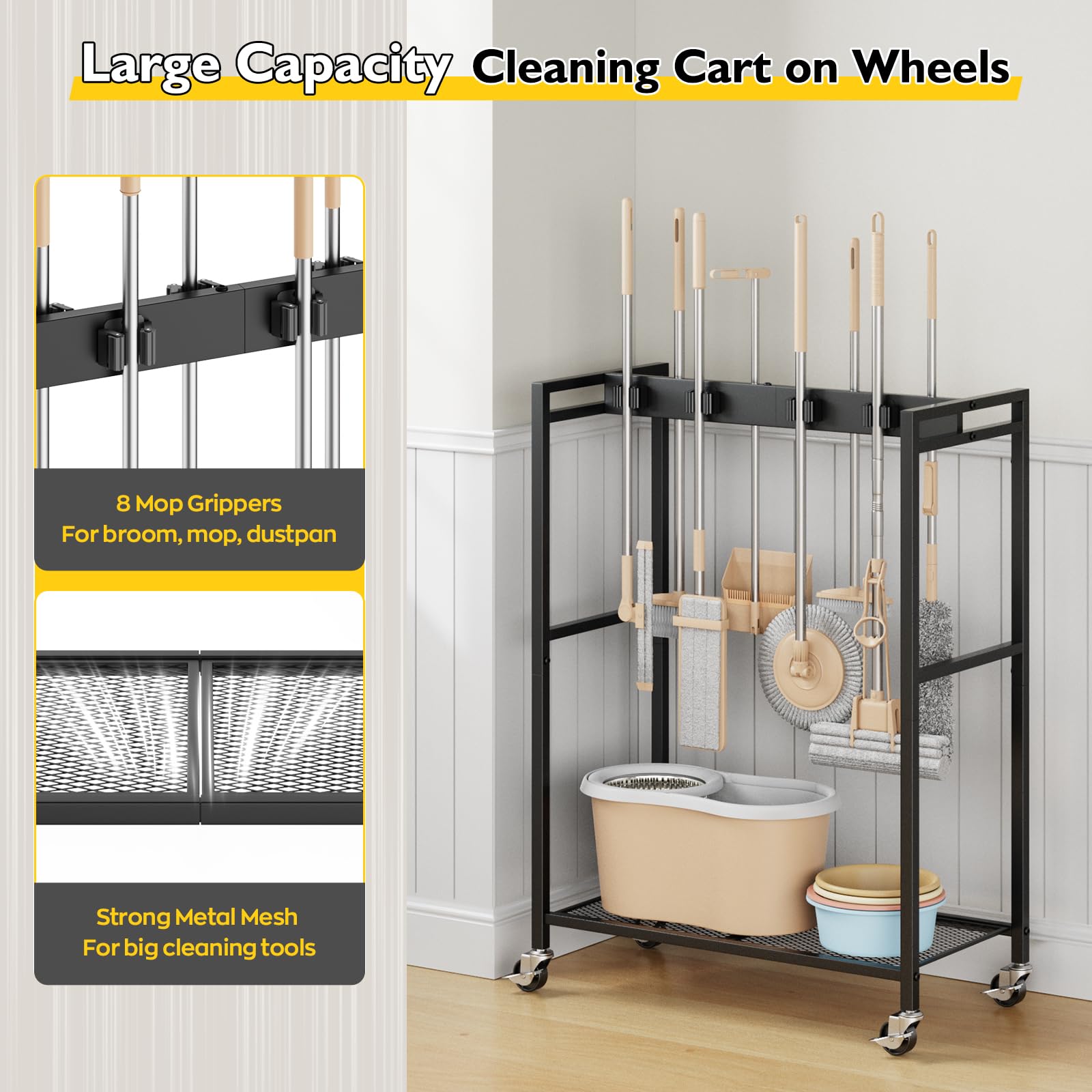 Broom And Mop Holder