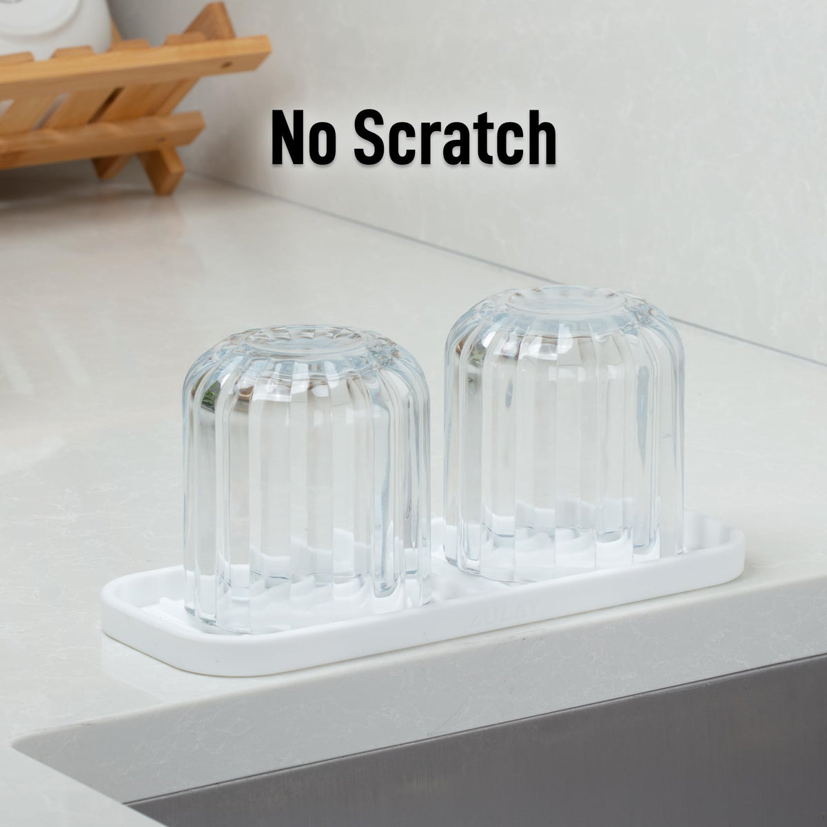 9x3.5) Silicone Sponge Holder for Kitchen Sink - Flexible Multipurpose Soap Tray - Sink Organizer for Kitchen, Bathroom, Makeup, Trinkets & More (White)