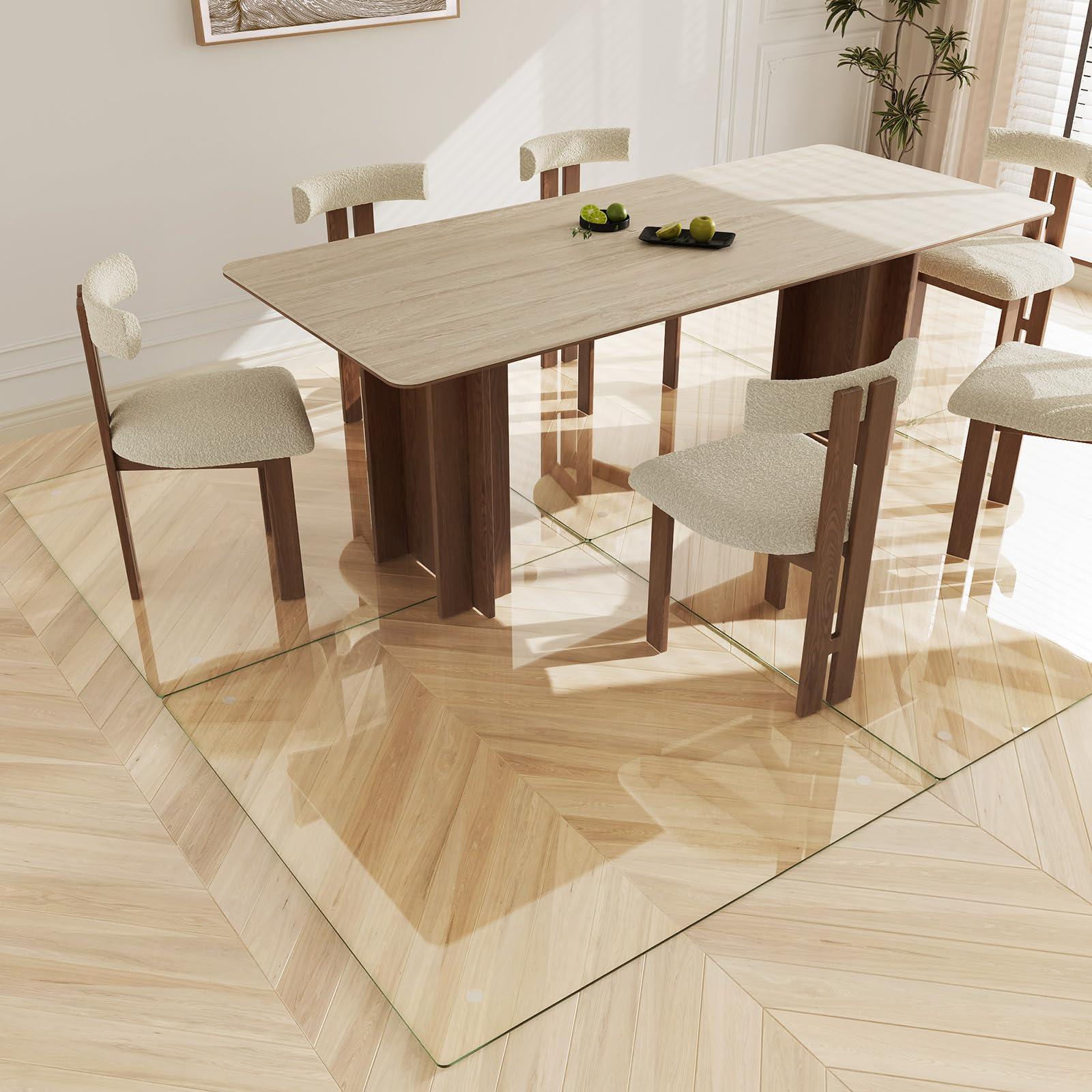 Tempered Glass Chair Mat 46"x46"