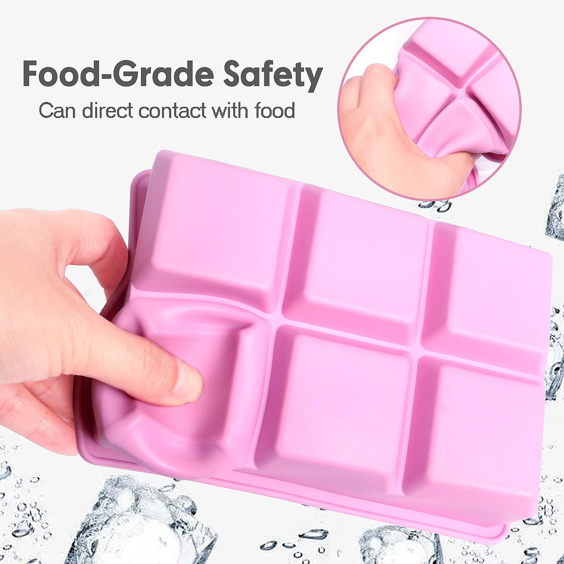 Silicone Ice Cube Trays 3 Pack (3 Count)