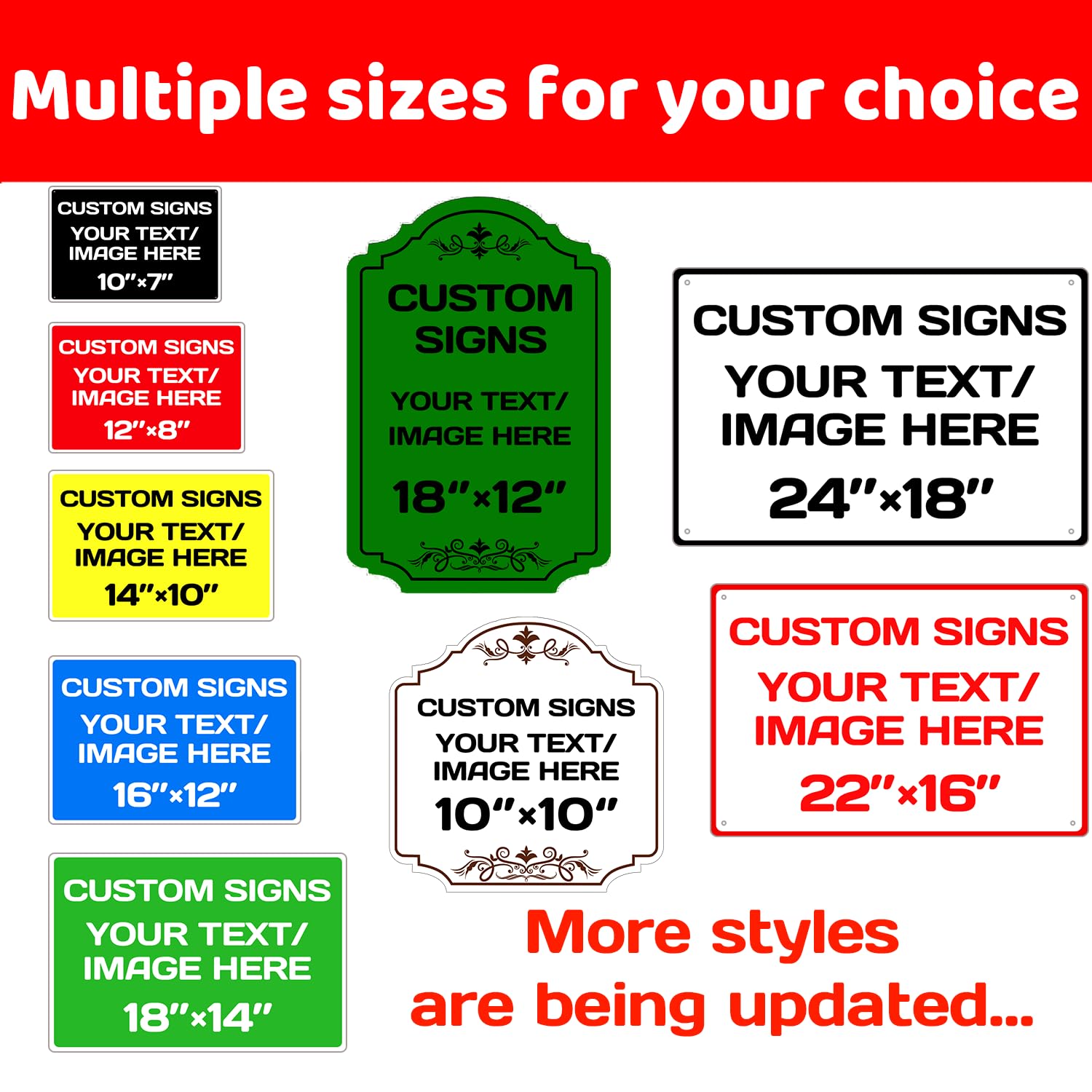 Personalized Aluminum Weatherproof Metal Signs