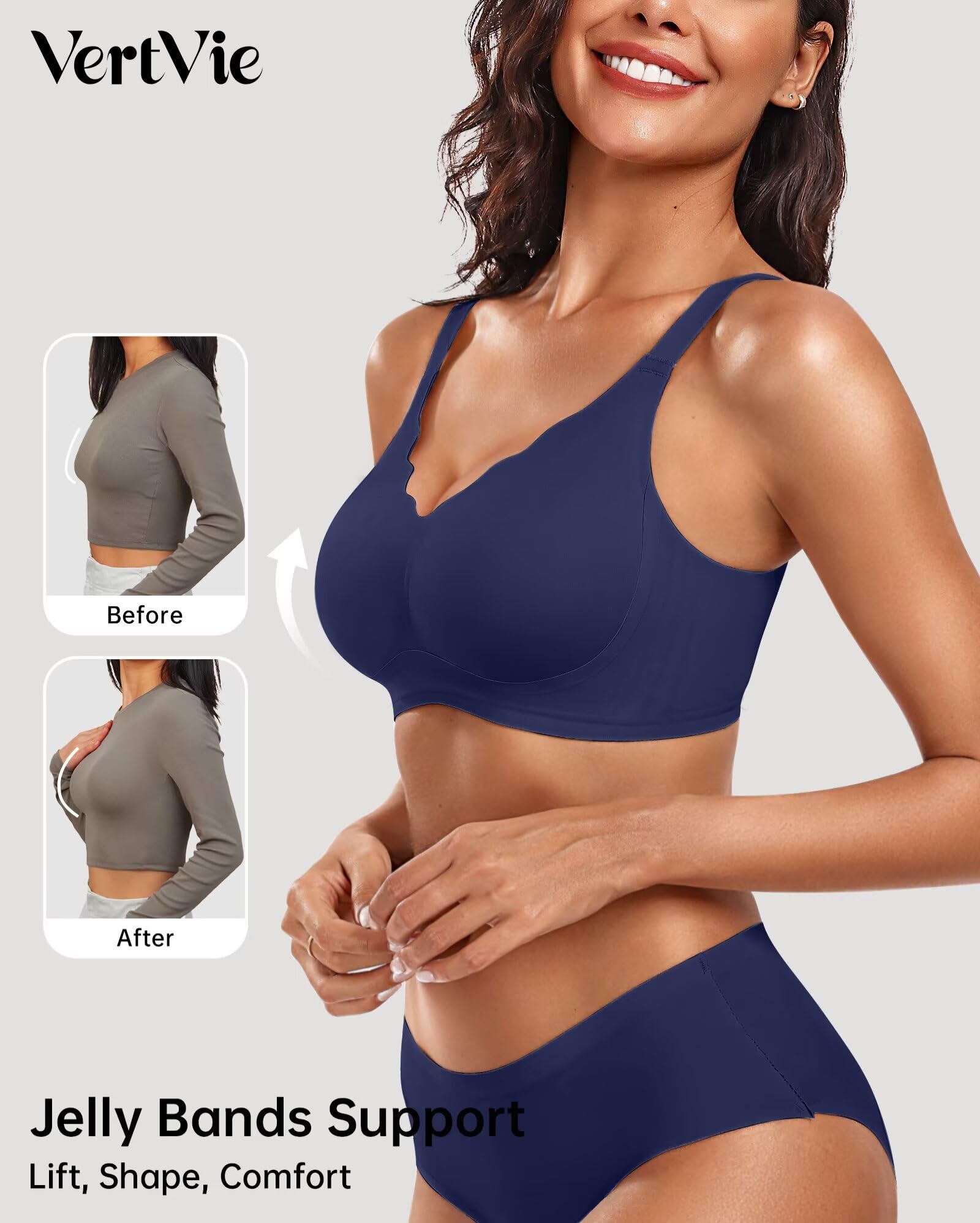 Seamless Jelly Bra No Underwire Supportive Bralette