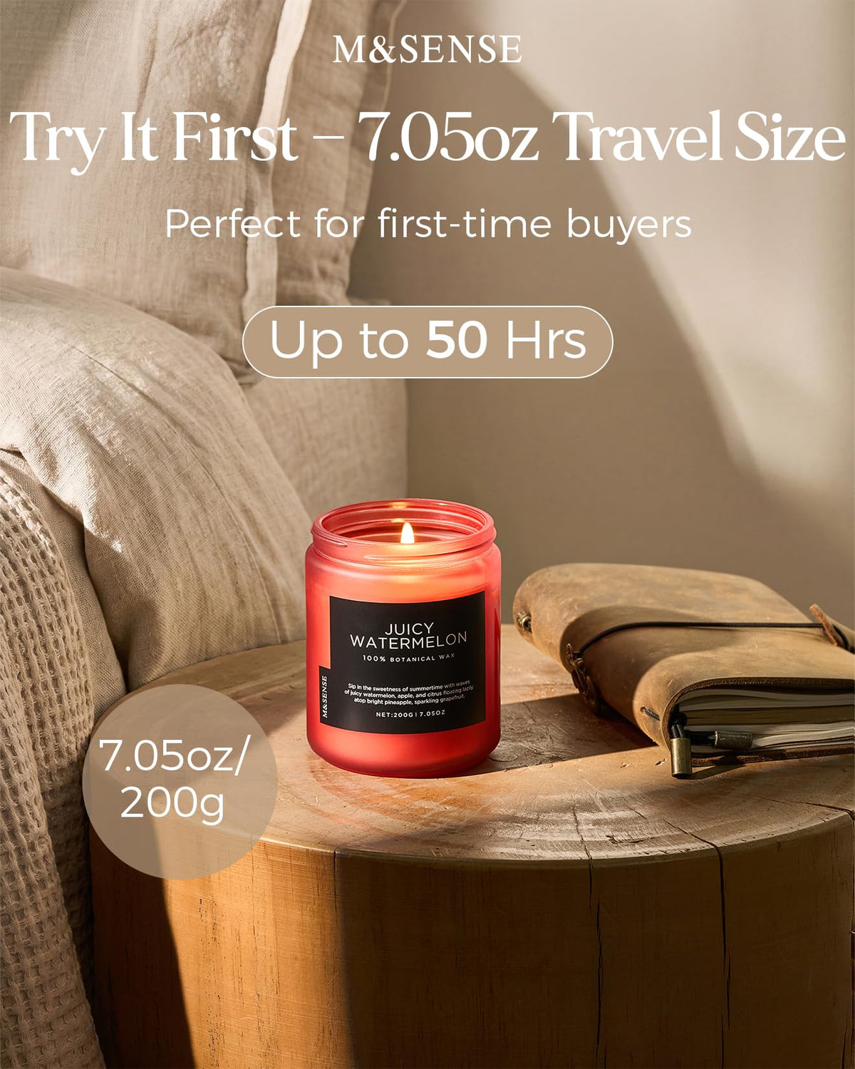 Juicy Watermelon Scented Candles for Home (7.05 Ounce)