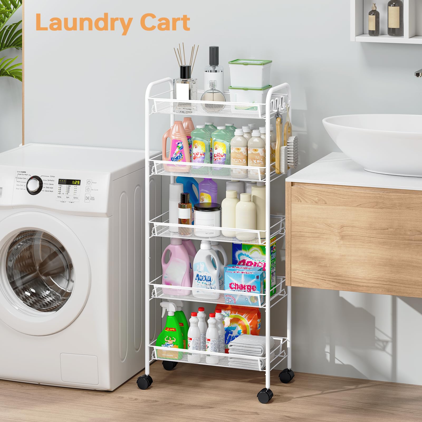5 Tier Rolling Cart