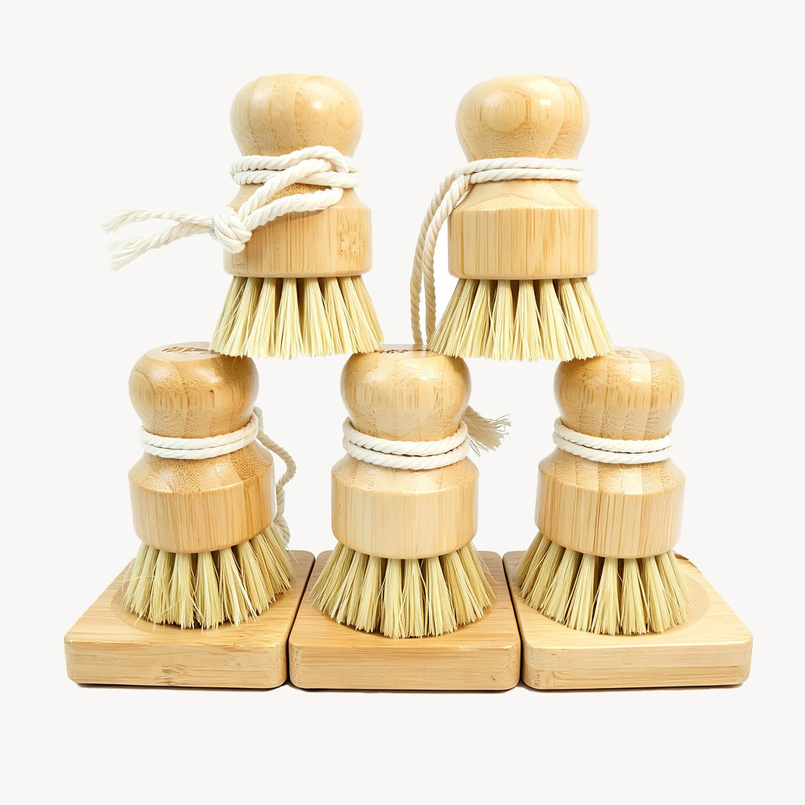 5 Pcs Bamboo Vegetable Brush (5 Count)