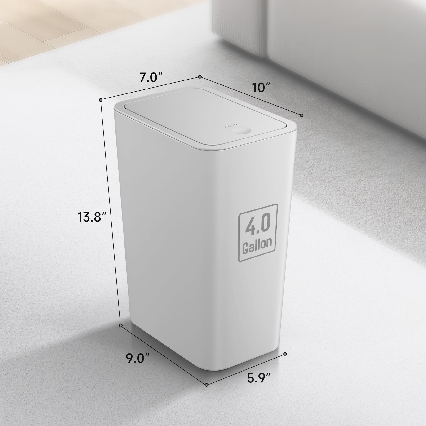 Bathroom Trash Can with Lid