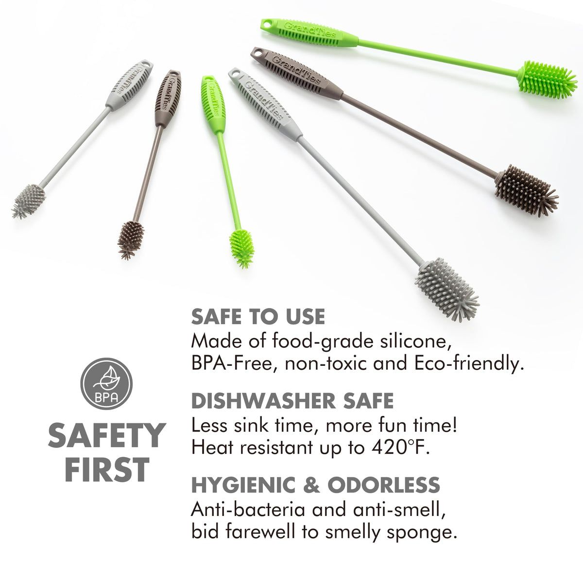 Silicone Bottle Cleaning Brush Set (2 Count)