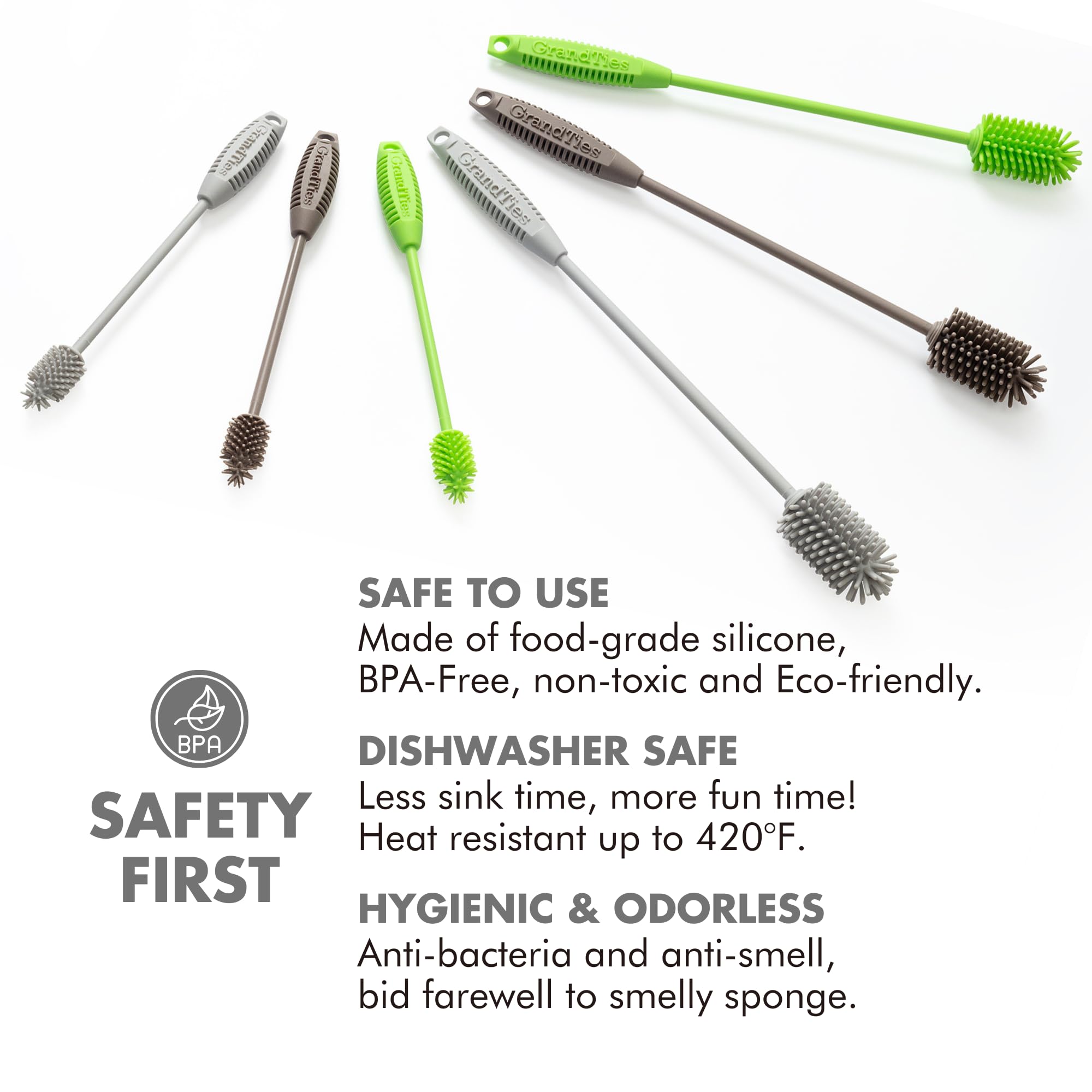 Silicone Bottle Cleaning Brush Set (2 Count)
