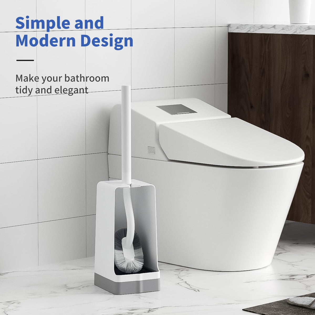 Marbarsse Bathroom Toilet Bowl Brush and Holder