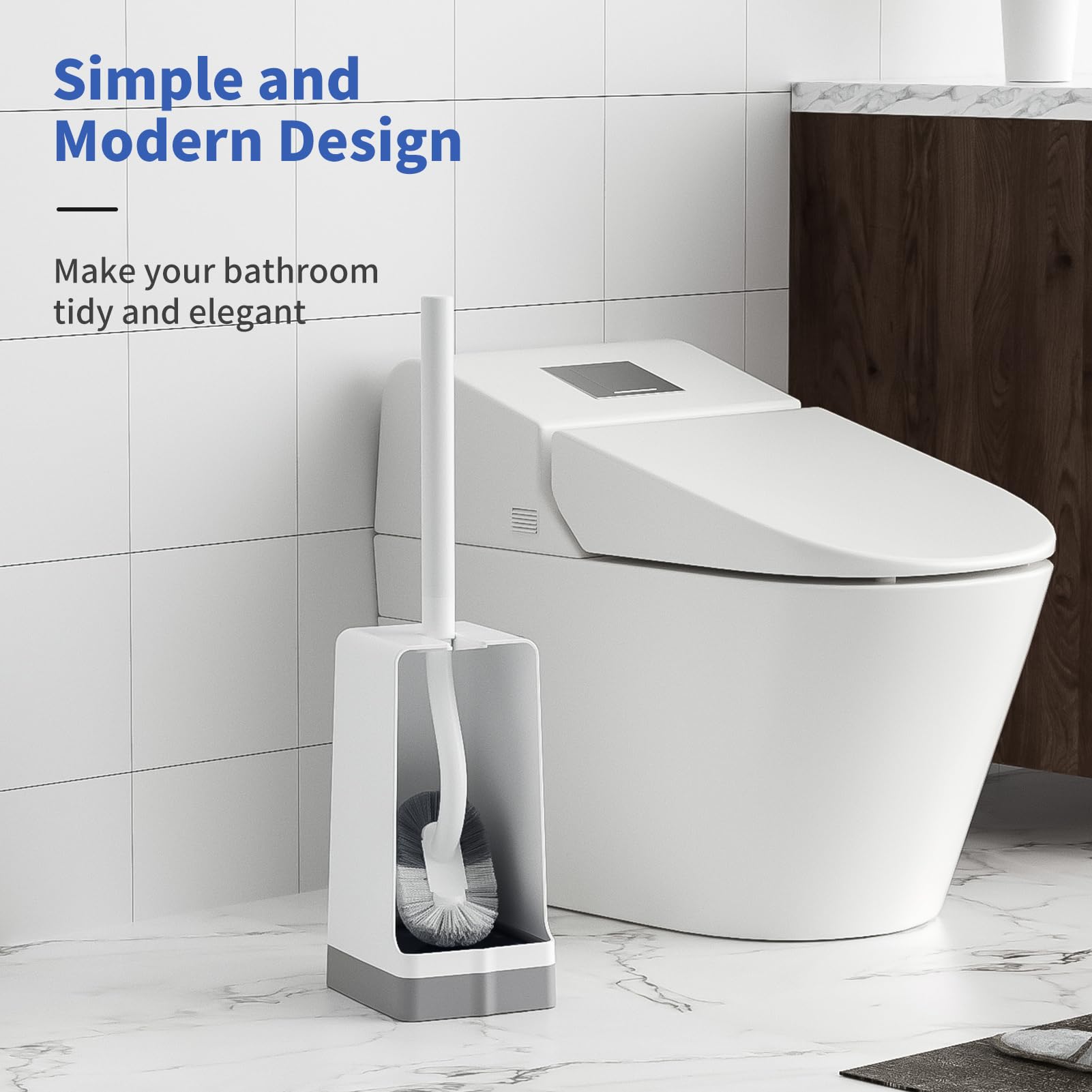 Marbarsse Bathroom Toilet Bowl Brush and Holder