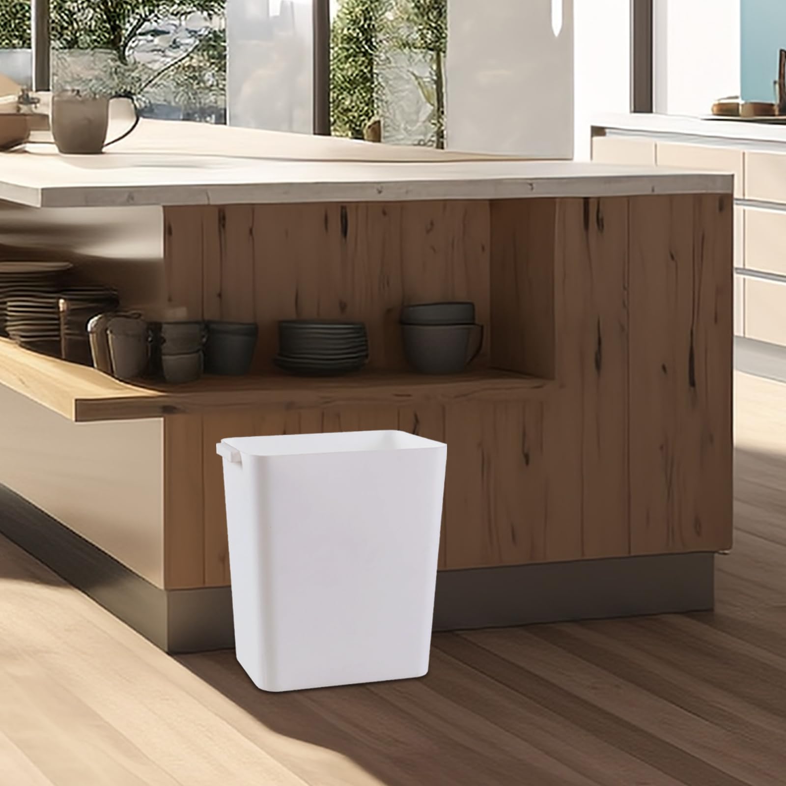 4.5 Gallon Deskside Plastic Wastebasket Rectangular (3 Count)