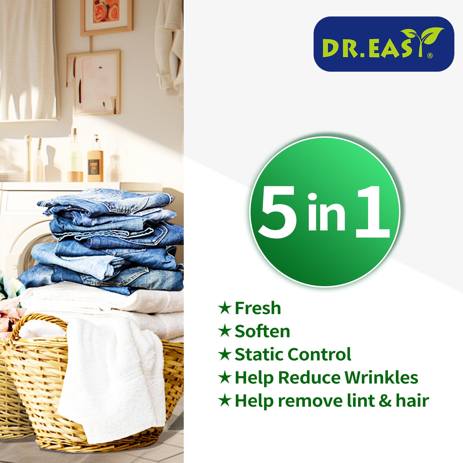 DR.EASY Dryer Sheets (80 Count)