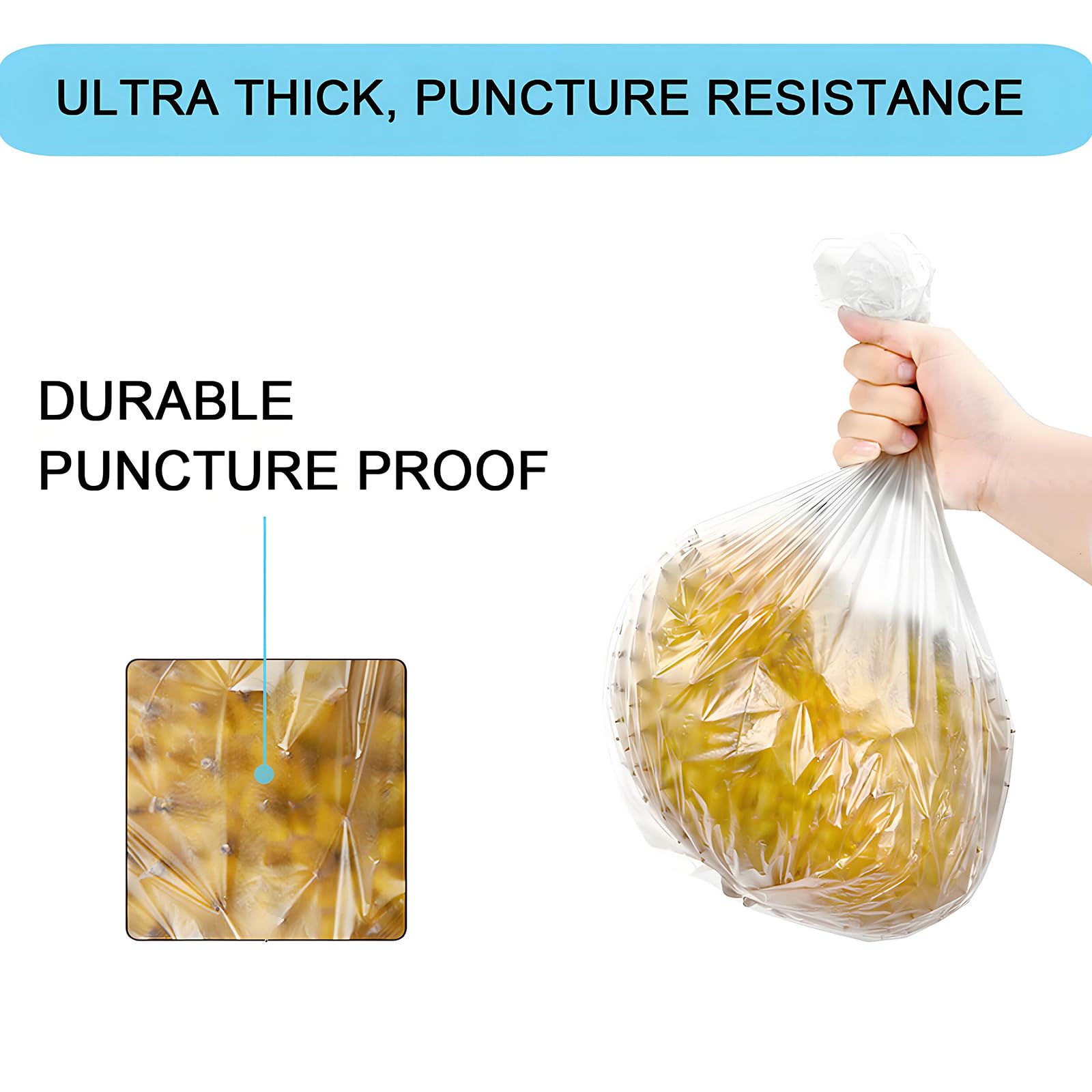 2 Gallon Small Plastic Trash Bags (100 Count)