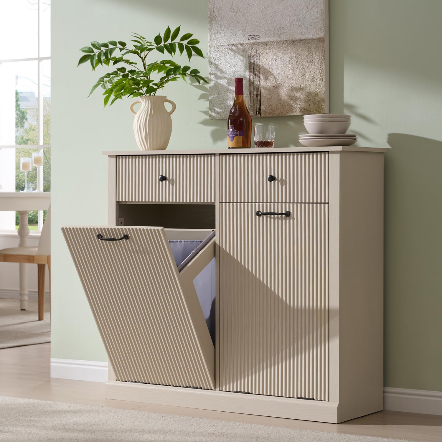 Double Tilt Out Trash Cabinet