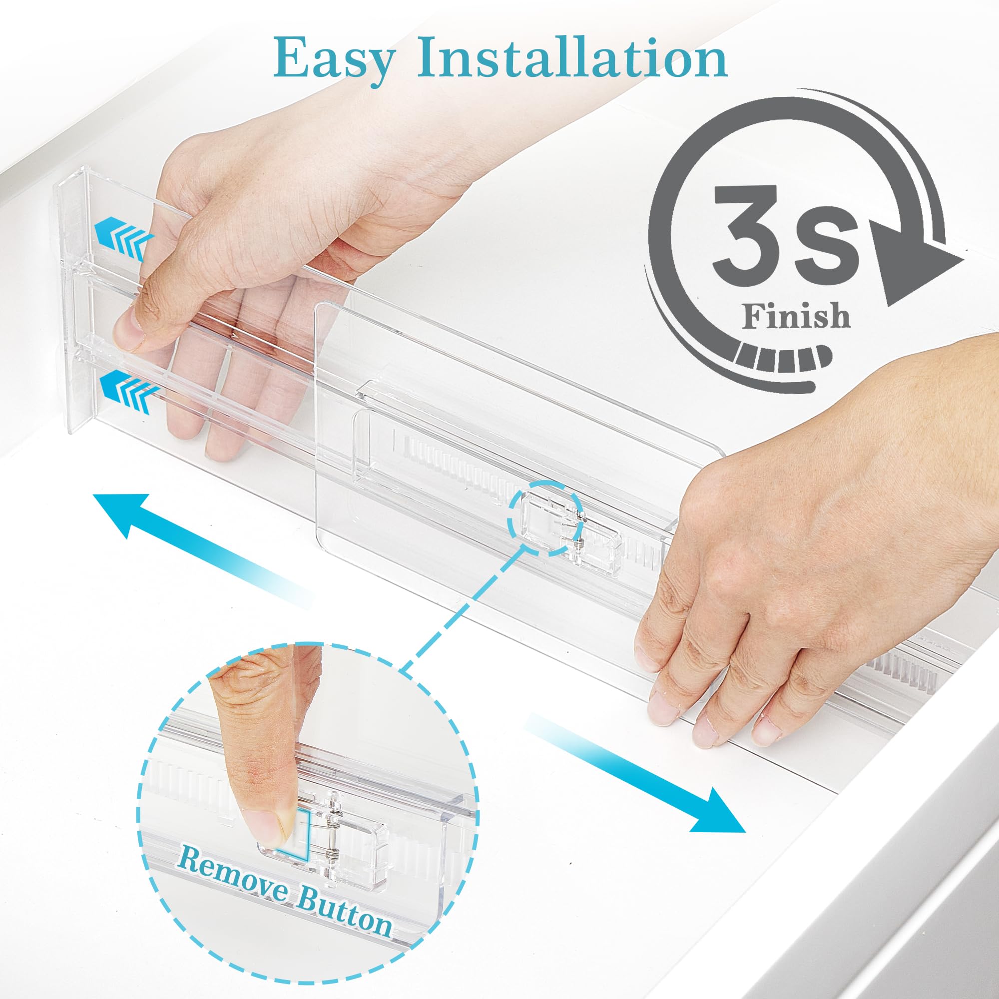 4" High Drawer Dividers for Clothes (4 Count)