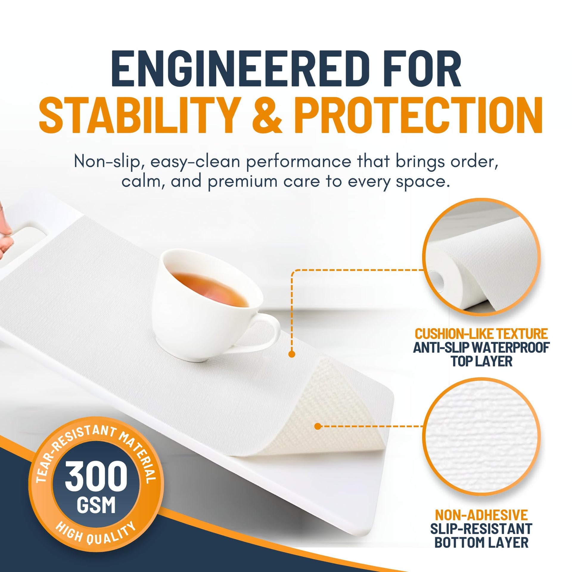 Shelf Liner Cabinet Liner for Shelves Non
