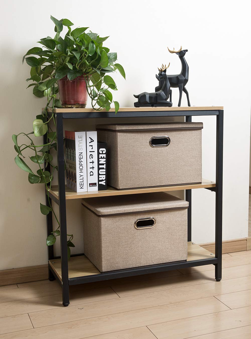 Large Collapsible Storage Bins with Lids [3 (3 Count)