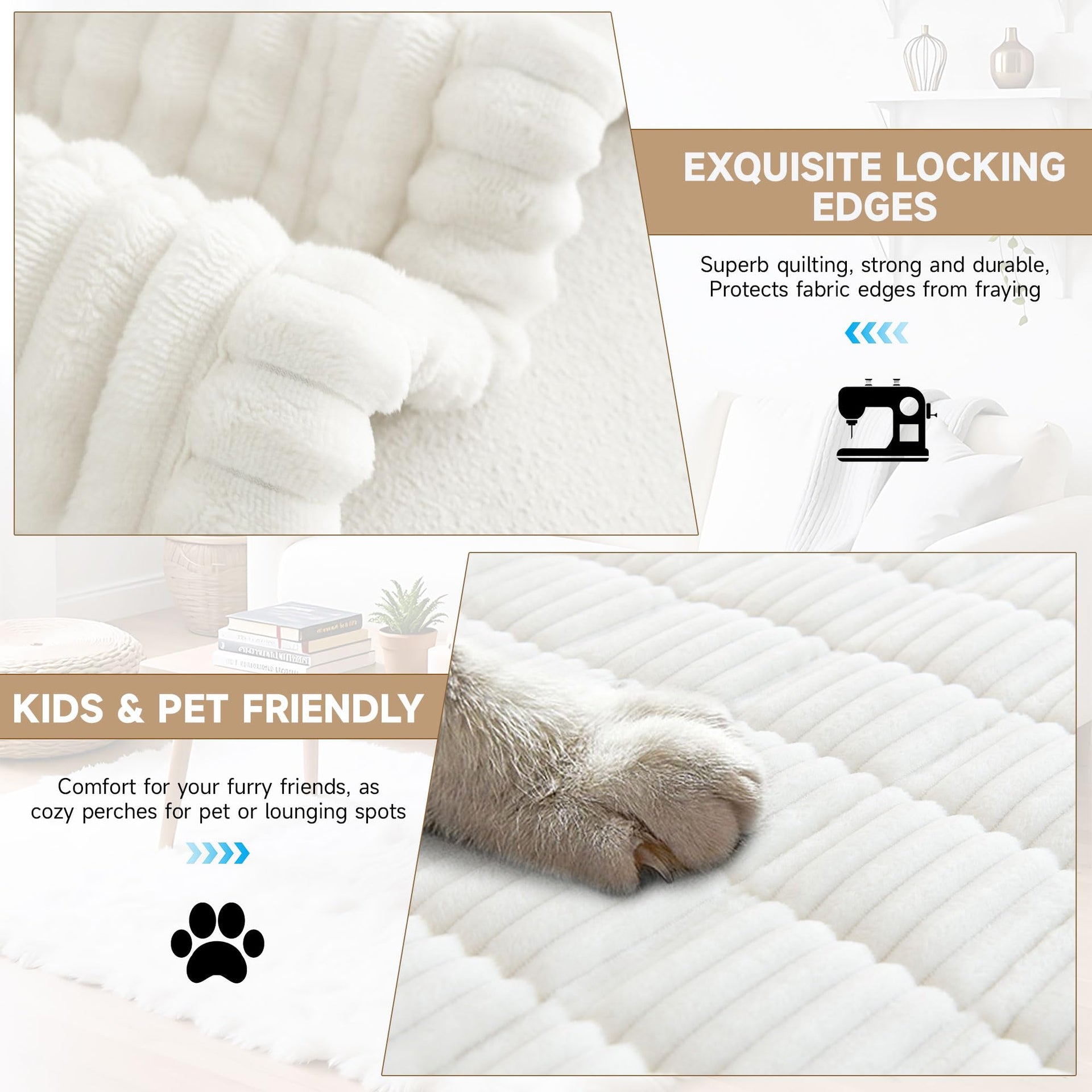 Dog Couch Cover Washable Non Slip Pet Friendly Sofa Couch Protector (4 Count)