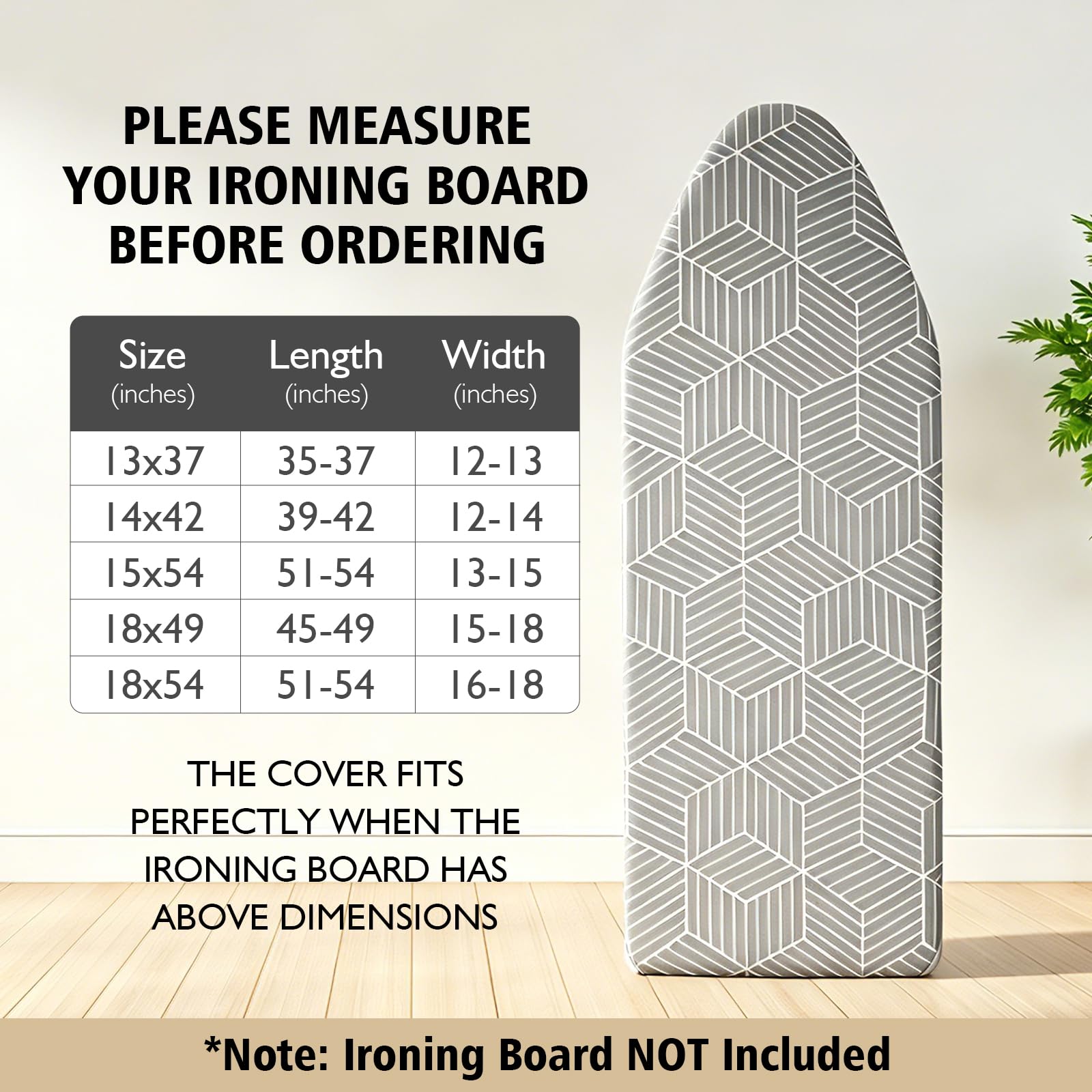Over the Door Ironing Board Cover 13 x 37 inch