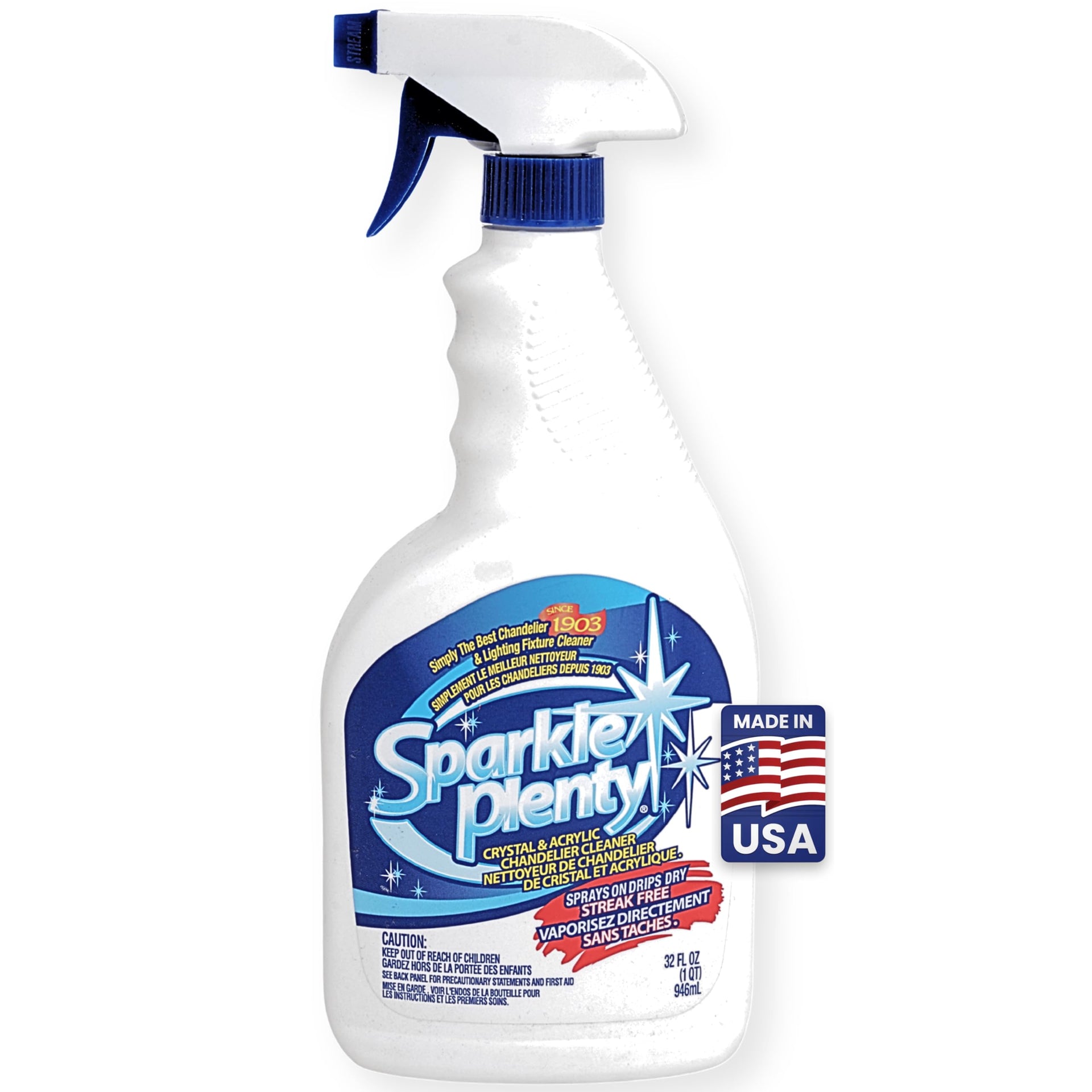 Sparkle Plenty Chandelier Cleaner Drip Dry Spray No Wipe for Dust (32 Fl Oz)