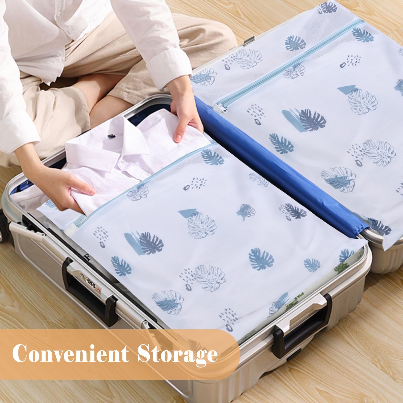 Durable Mesh Zipper Laundry Bags Machine Wash (5 Count)