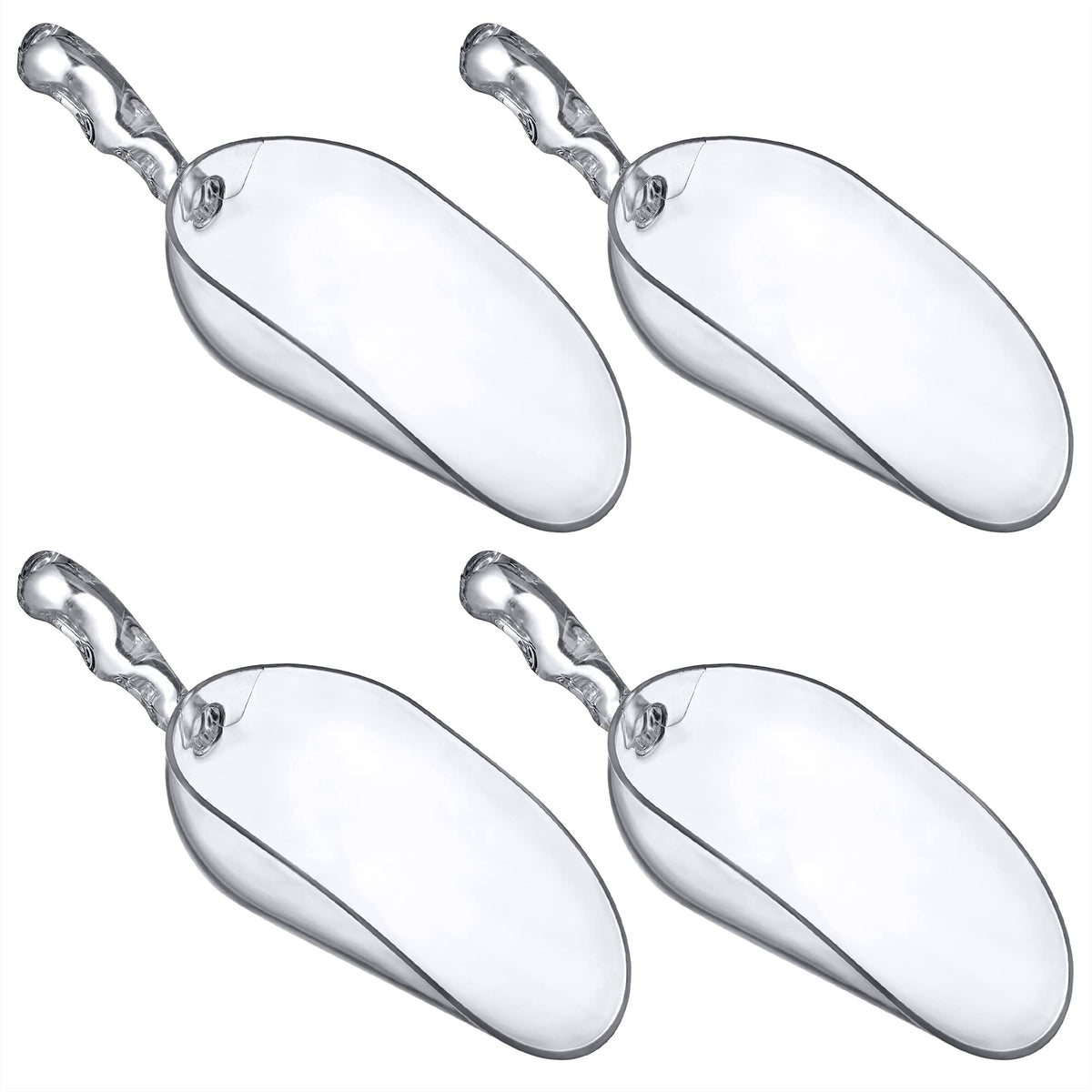 Elsa - 24-Ounce Plastic Ice Scoops (Set of 4), Plastic Utility Scoops, BPA-Free, Food-Grade, Shatter-Proof, Good for Kitchen and Restaurant, Perfect for Home and Commercial Use (4 Count)