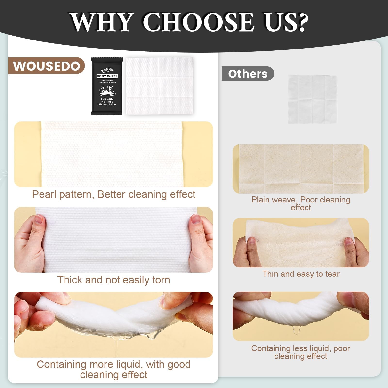 300 Pack Ultra Thick Body Wipes Individually Wrapped (300 Count) - ModHome Supplies