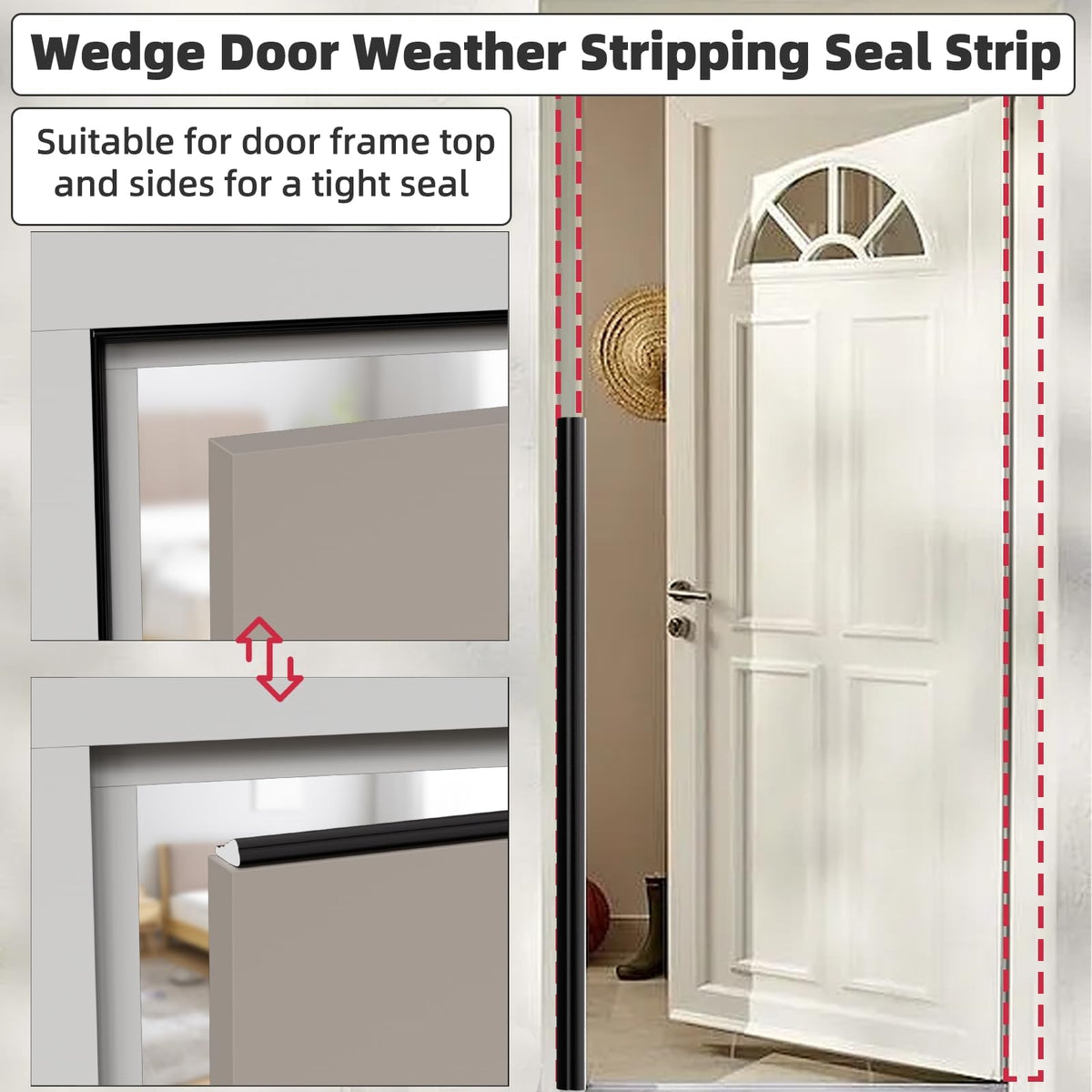 9.8 Ft Weather Stripping Seal Strip for Doors