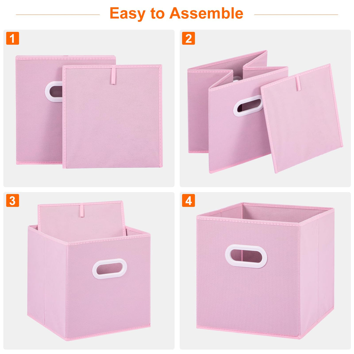 Fabric Storage Cubes Bins (6 Count)