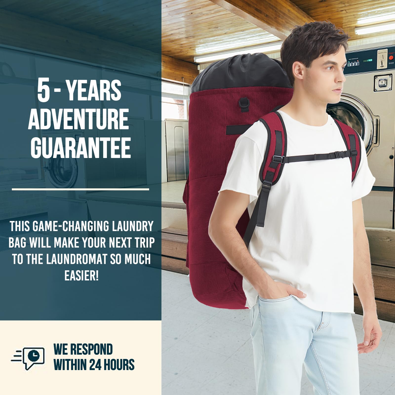 Laundry Bag With 4 Pockets