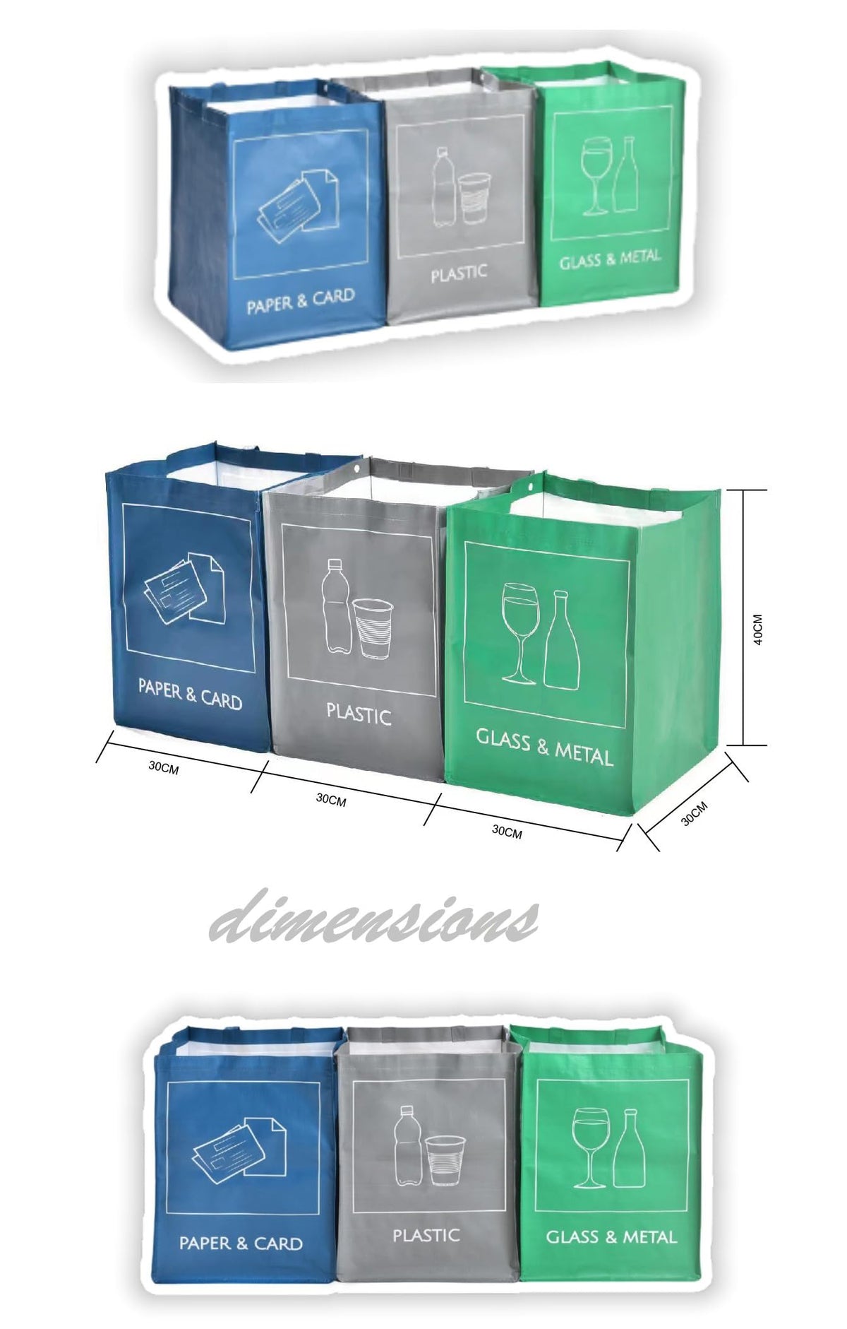 Reusable Recycle Bags (3 Count)