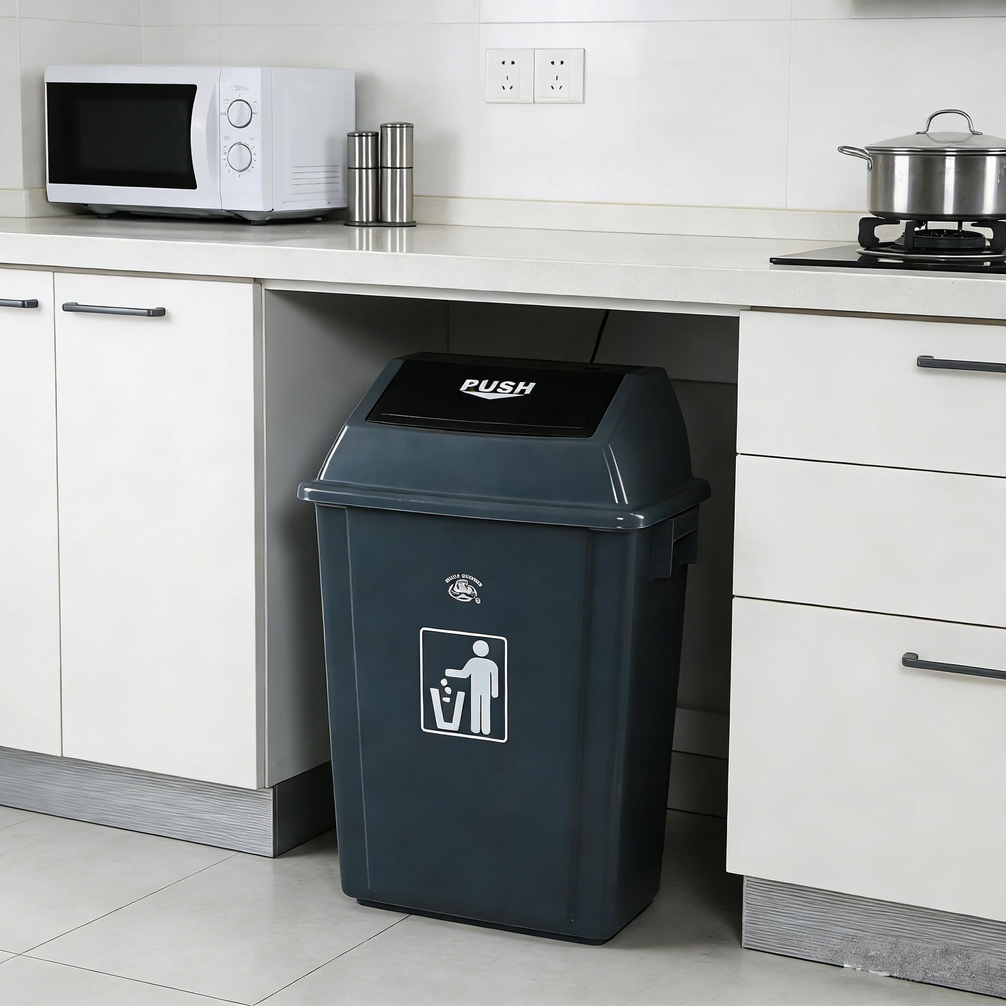 13 Gallon Swing Top Trash Can (4 Count)