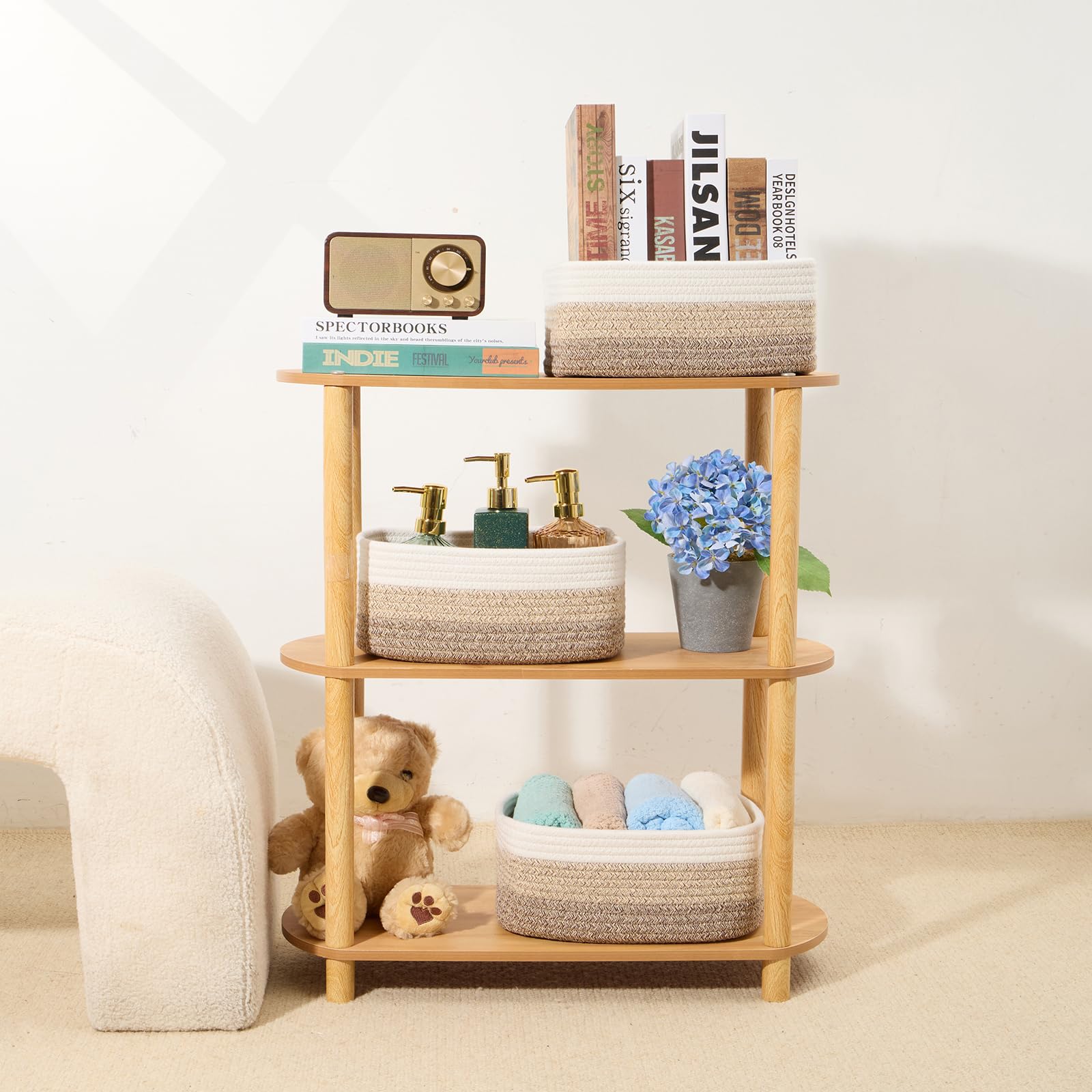 Small Storage Baskets for Organizing (3 Count)