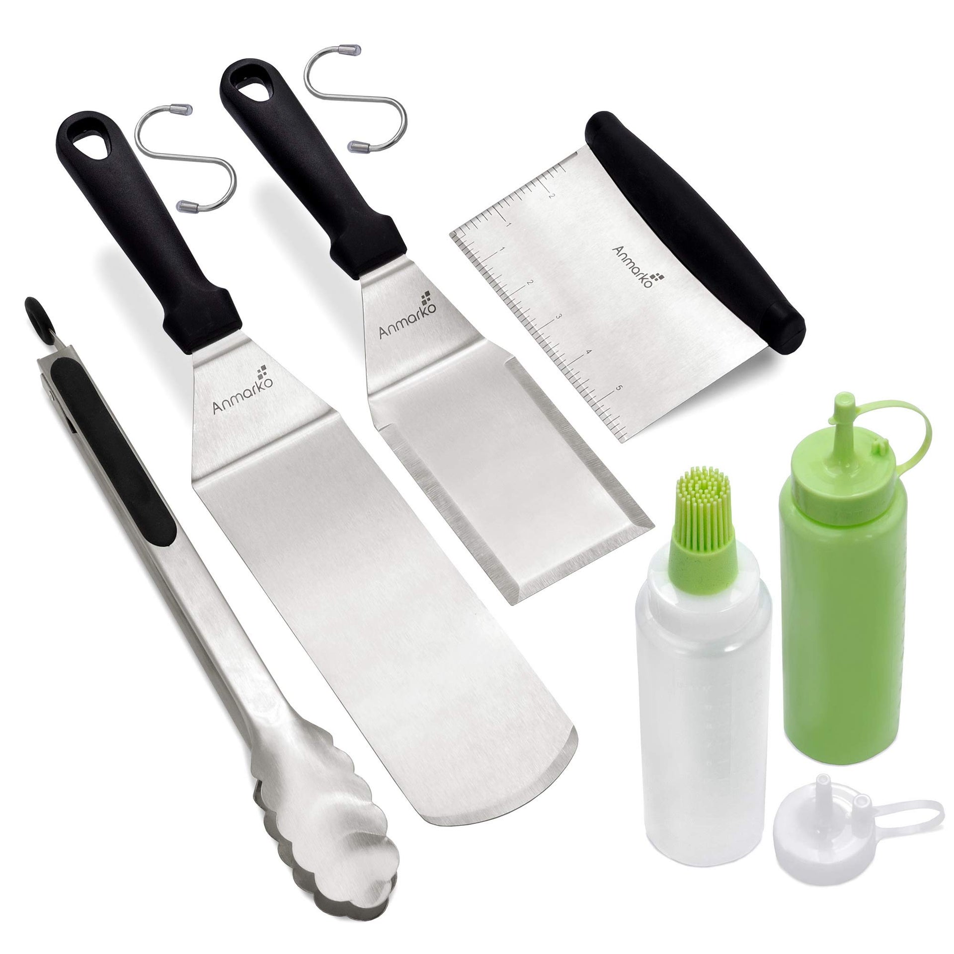 Metal Spatula Set Stainless Steel and Scraper (6 Count)