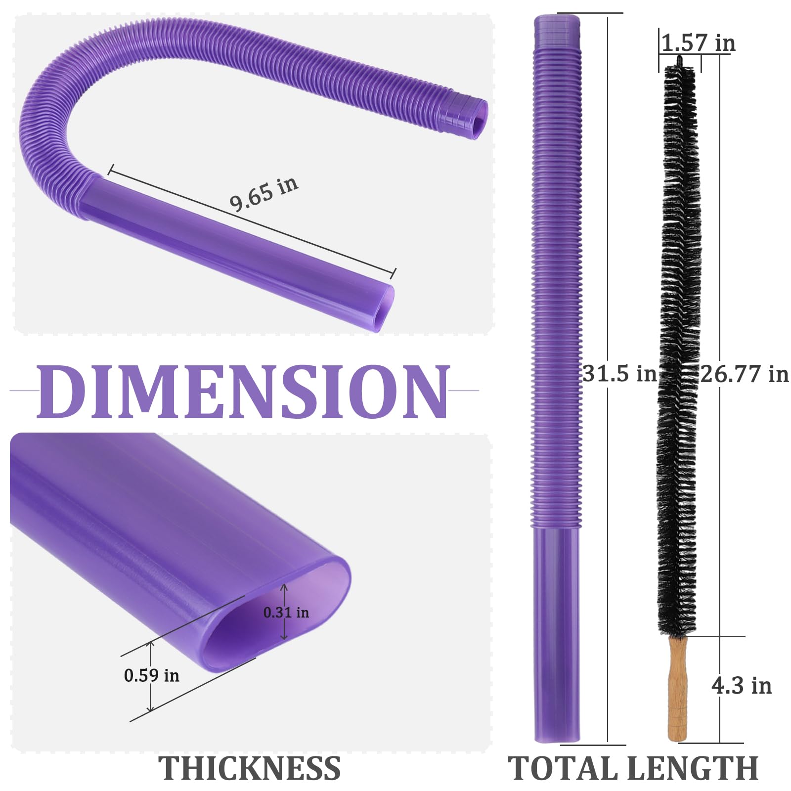 Dryer Vent Lint Vacuum Atttachments for Dyson V15 V15s Gen5 V12 V11 V10 V9 V8 V7 Detect Absolute Cyclone Outsize Slim Vacuum Cleaner Crevice Flexible Dryer Lint Remove Tool Cleaner Kit