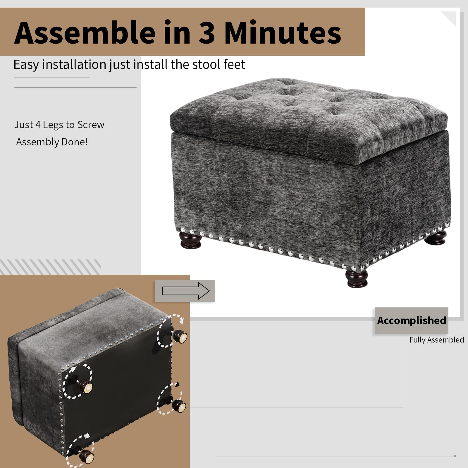 Storage Ottoman Bench