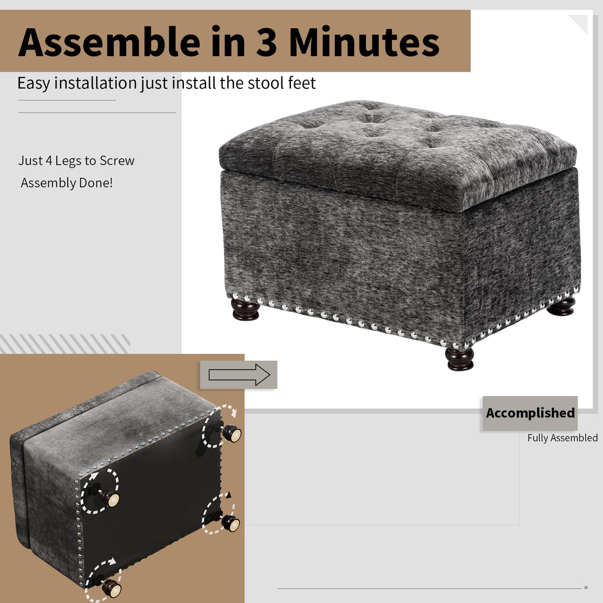 Storage Ottoman Bench