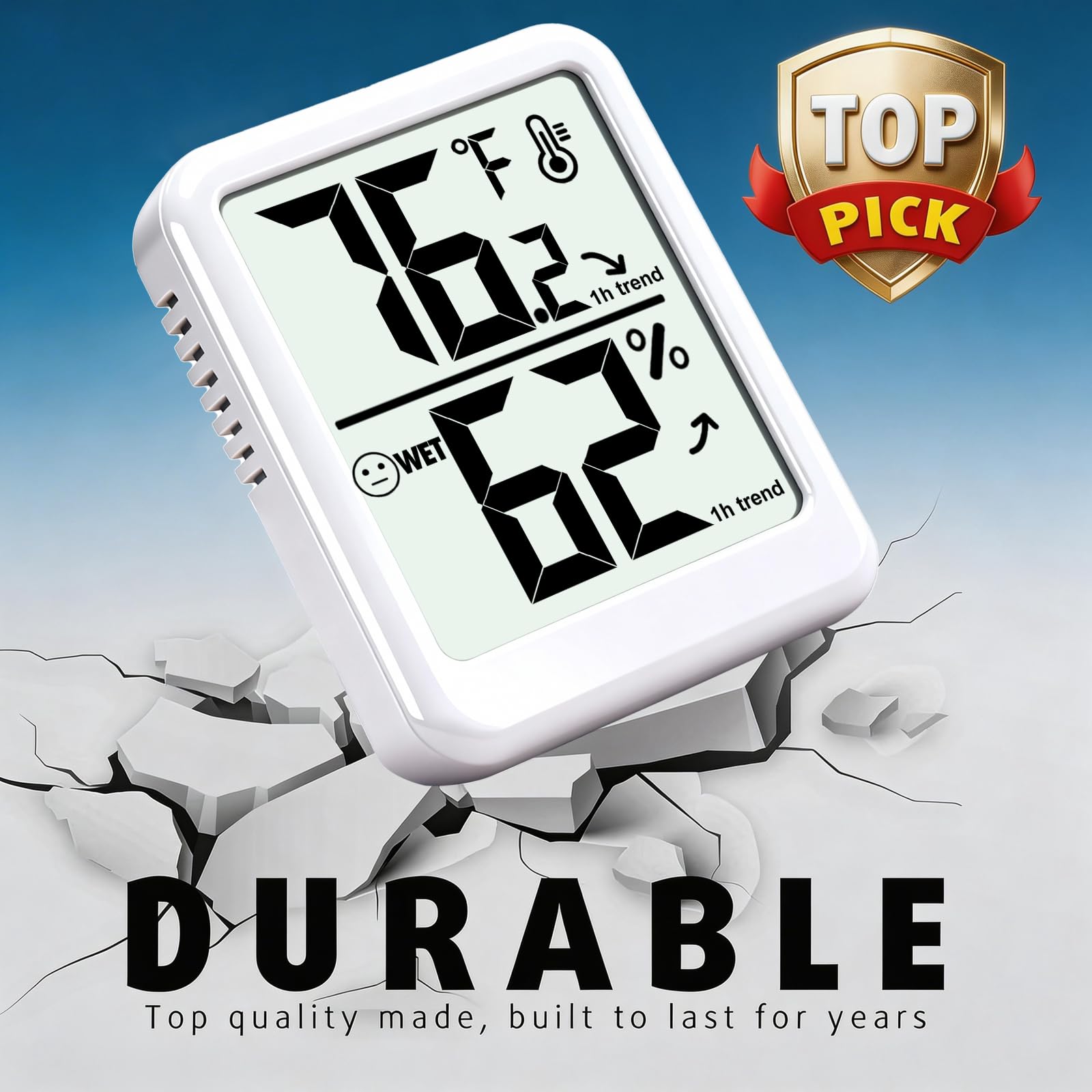 4 Pack Room Thermometer Indoor Hygrometer Humidity Gauge Meter